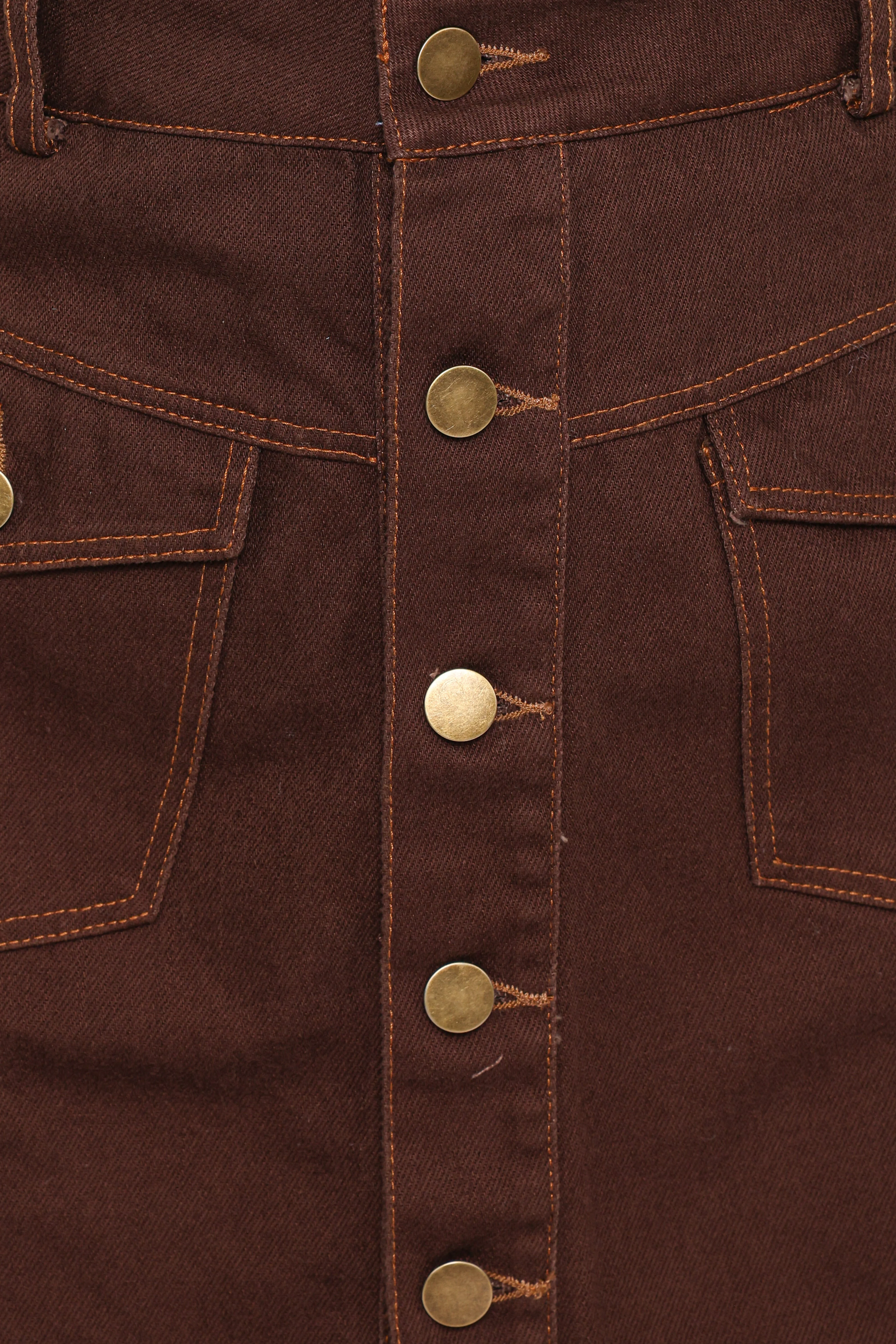 Presley Denim Skort - Dark Brown - Image 8