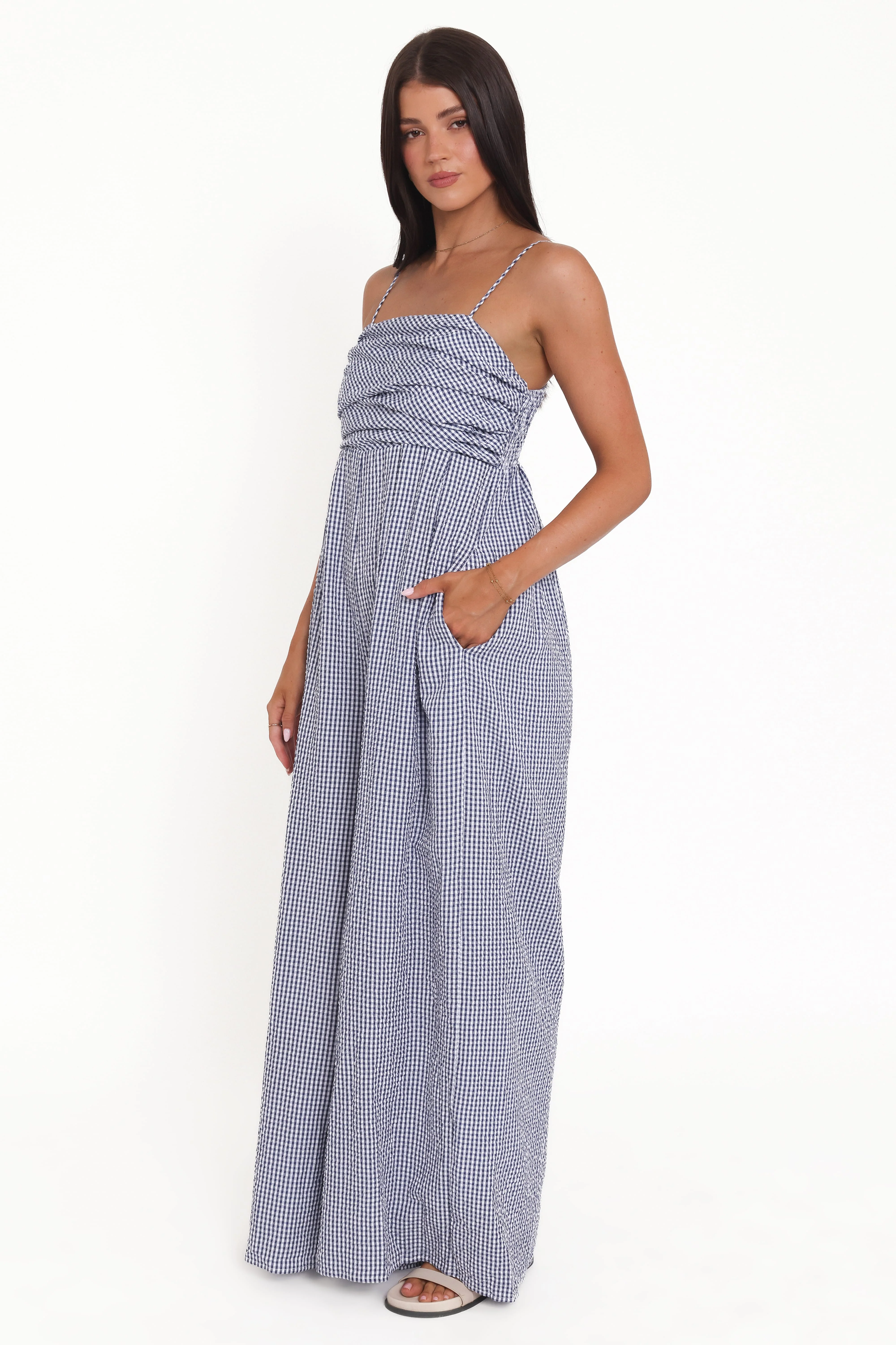 Pricilla Jumpsuit - Blue Gingham - Image 4