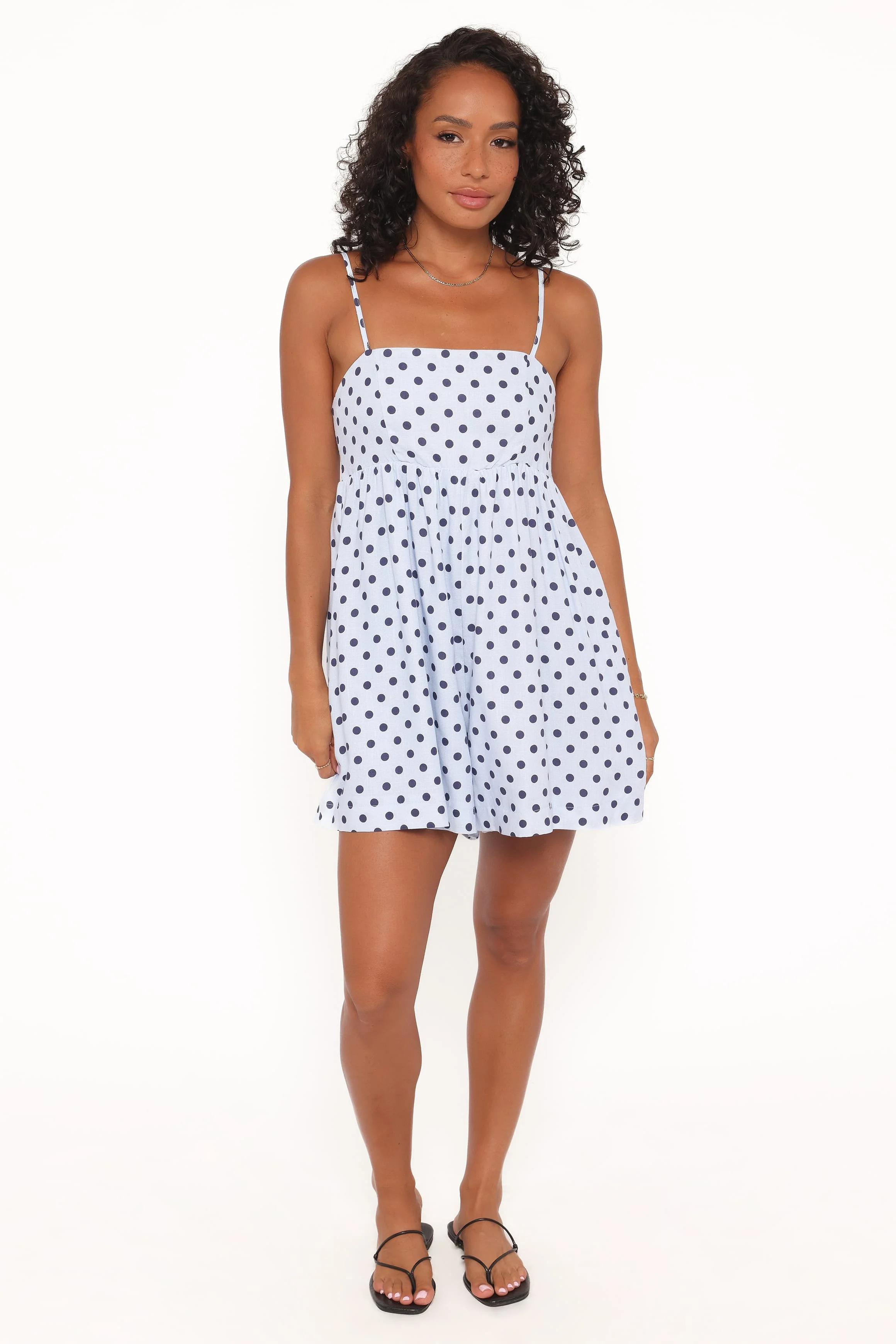 Quinley Playsuit - Blue Polka Dot - Image 5
