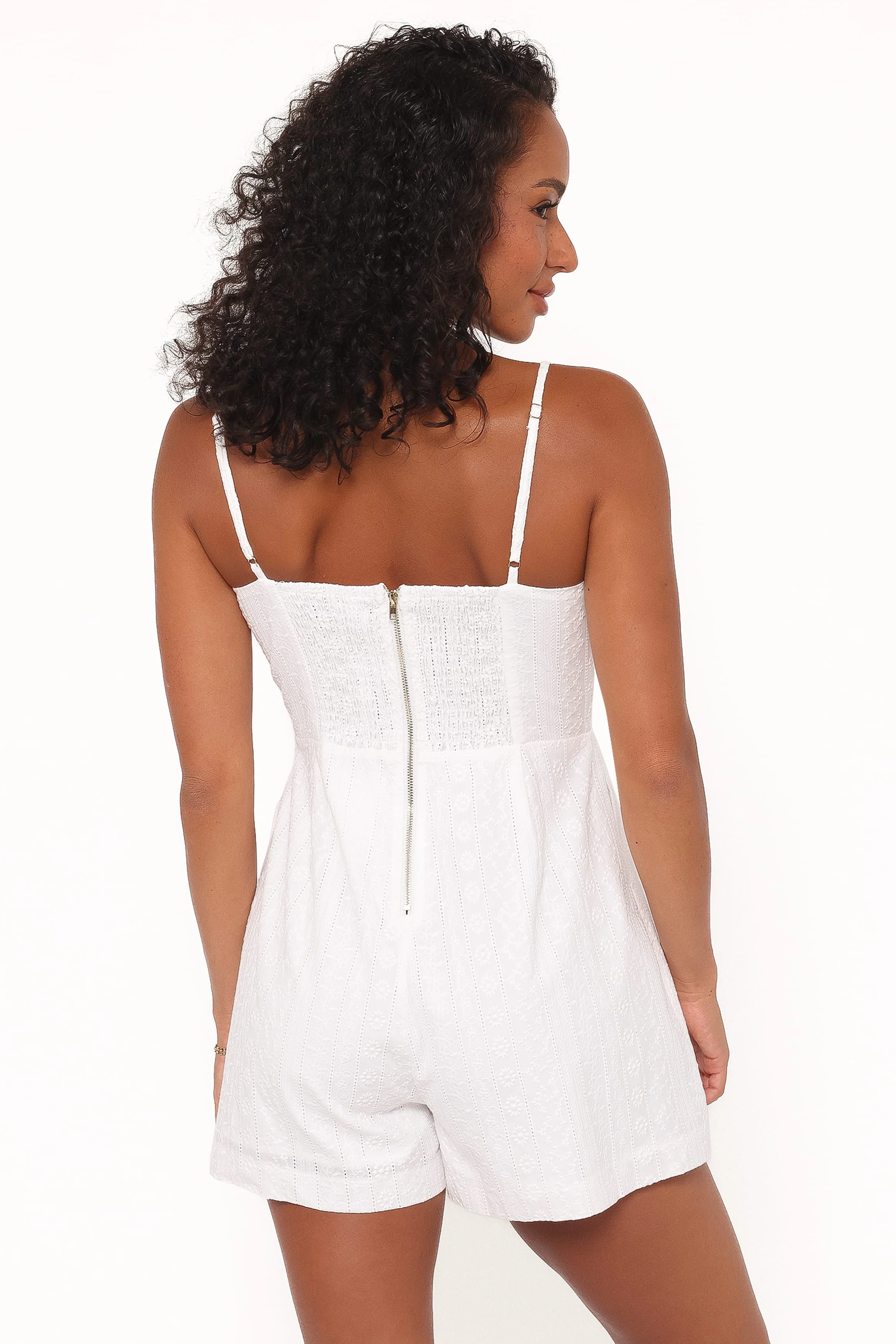 Reesa Playsuit - White Embroidery - Image 4