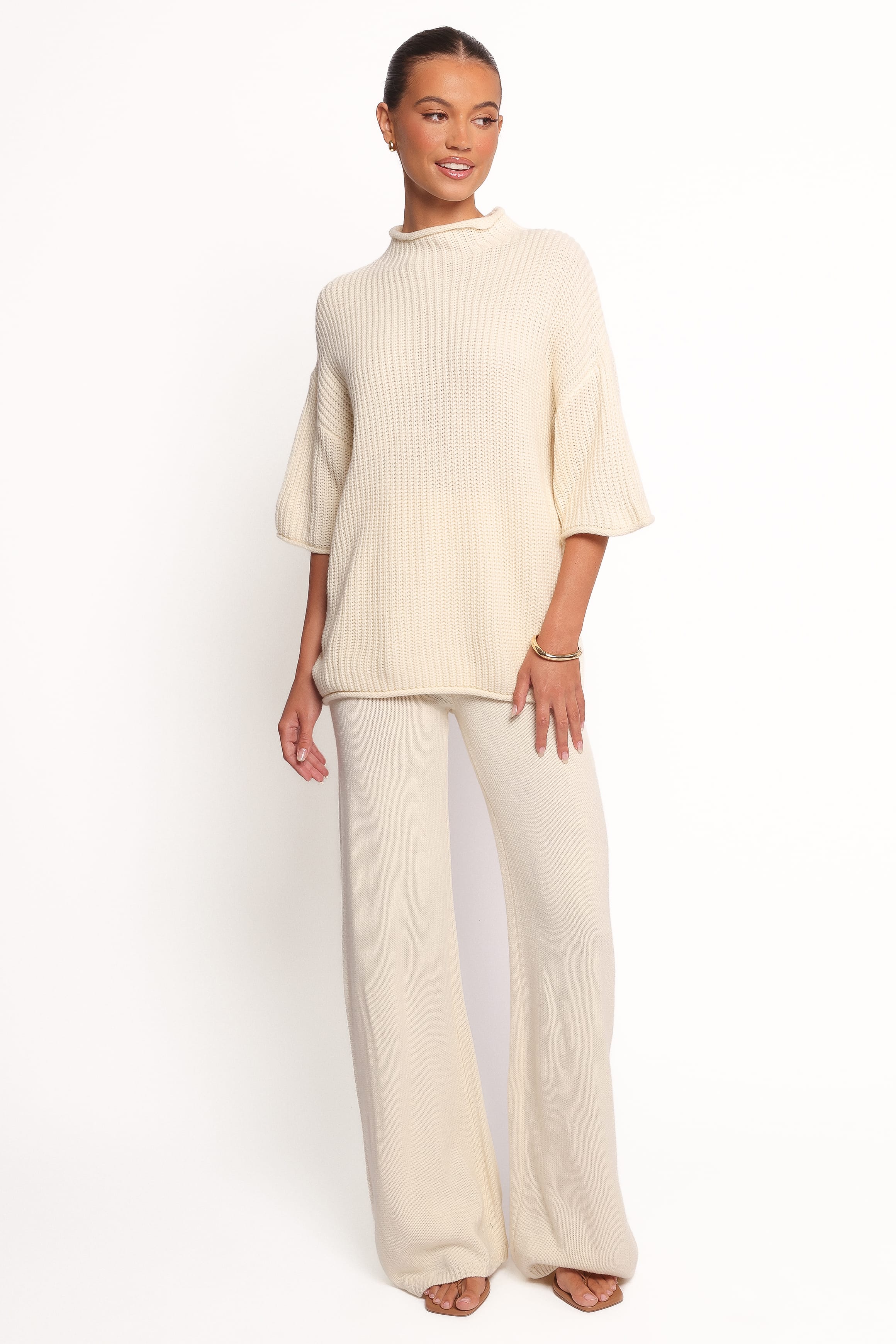Remii Knit Pant Set - Ivory - Image 2