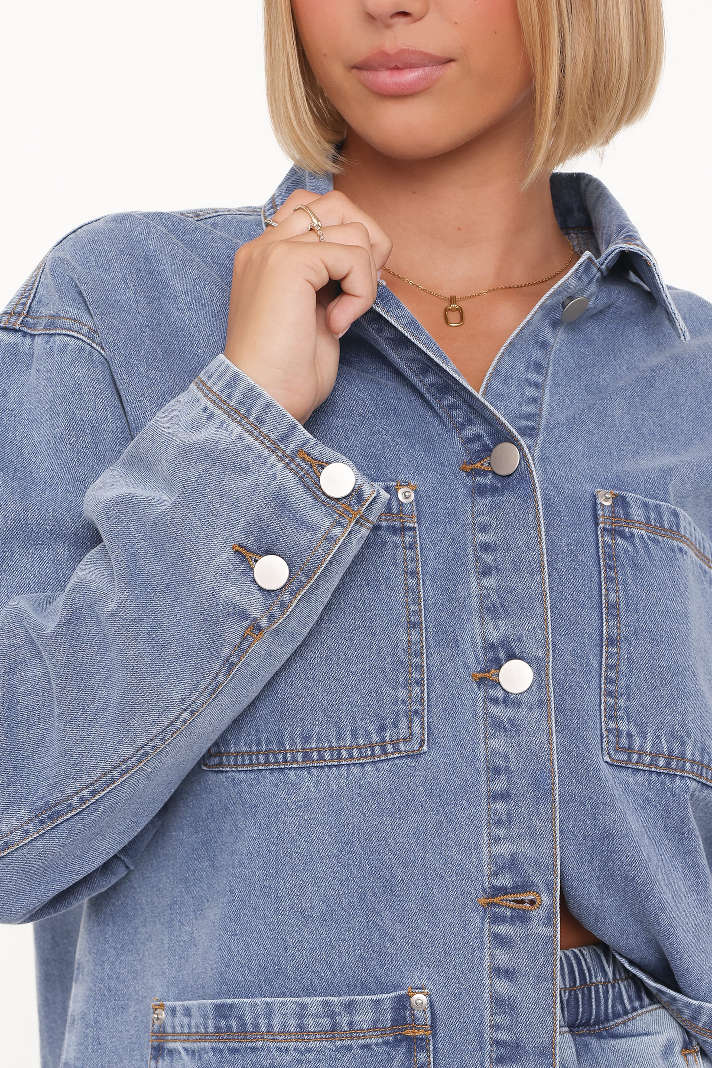 Remy Denim Utility Jacket - Medium Wash - Image 3