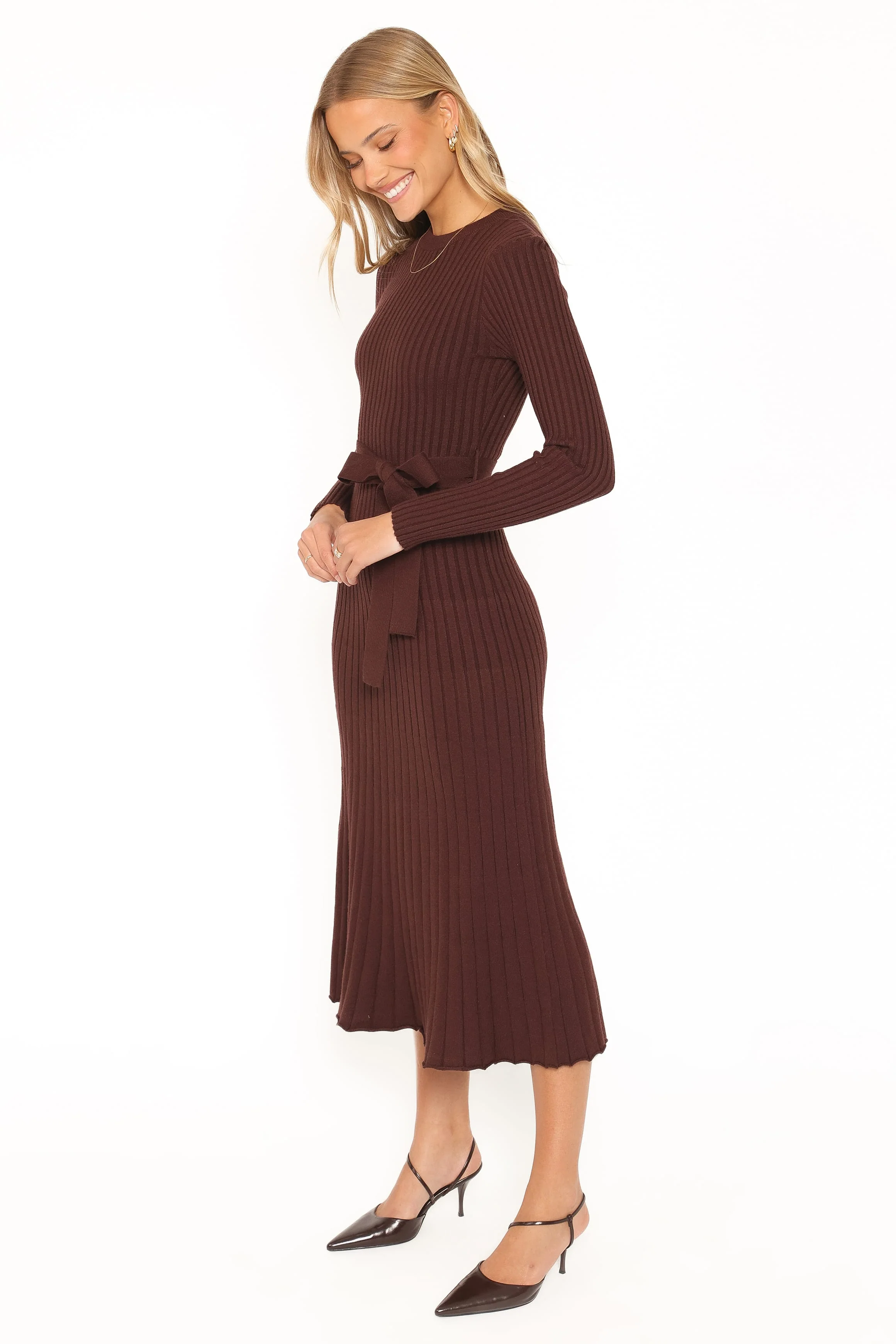 Rhianna Dress - Rum Raisin Brown - Image 4