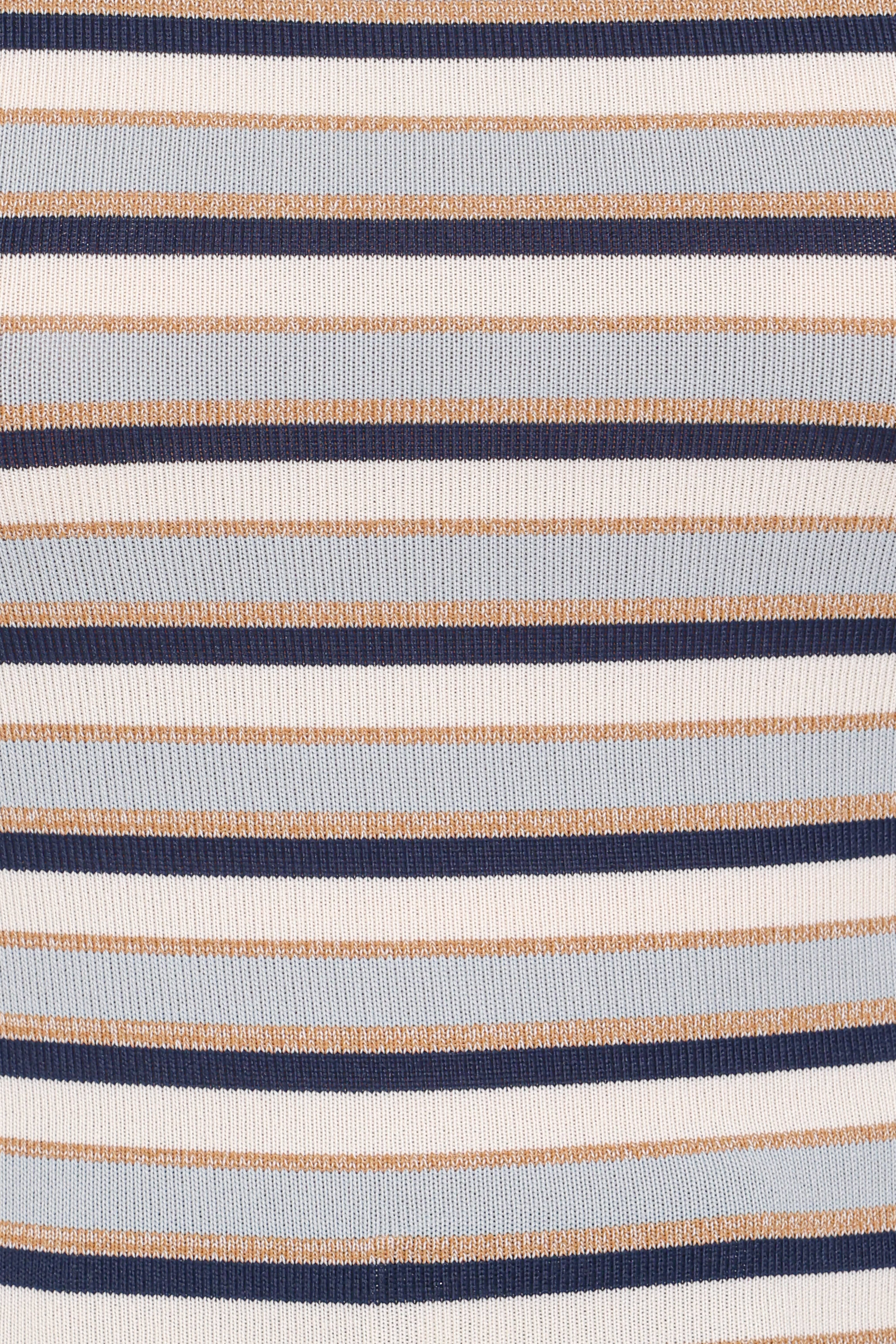 Riele Open Back Knit Top - Blue Stripe - Image 7