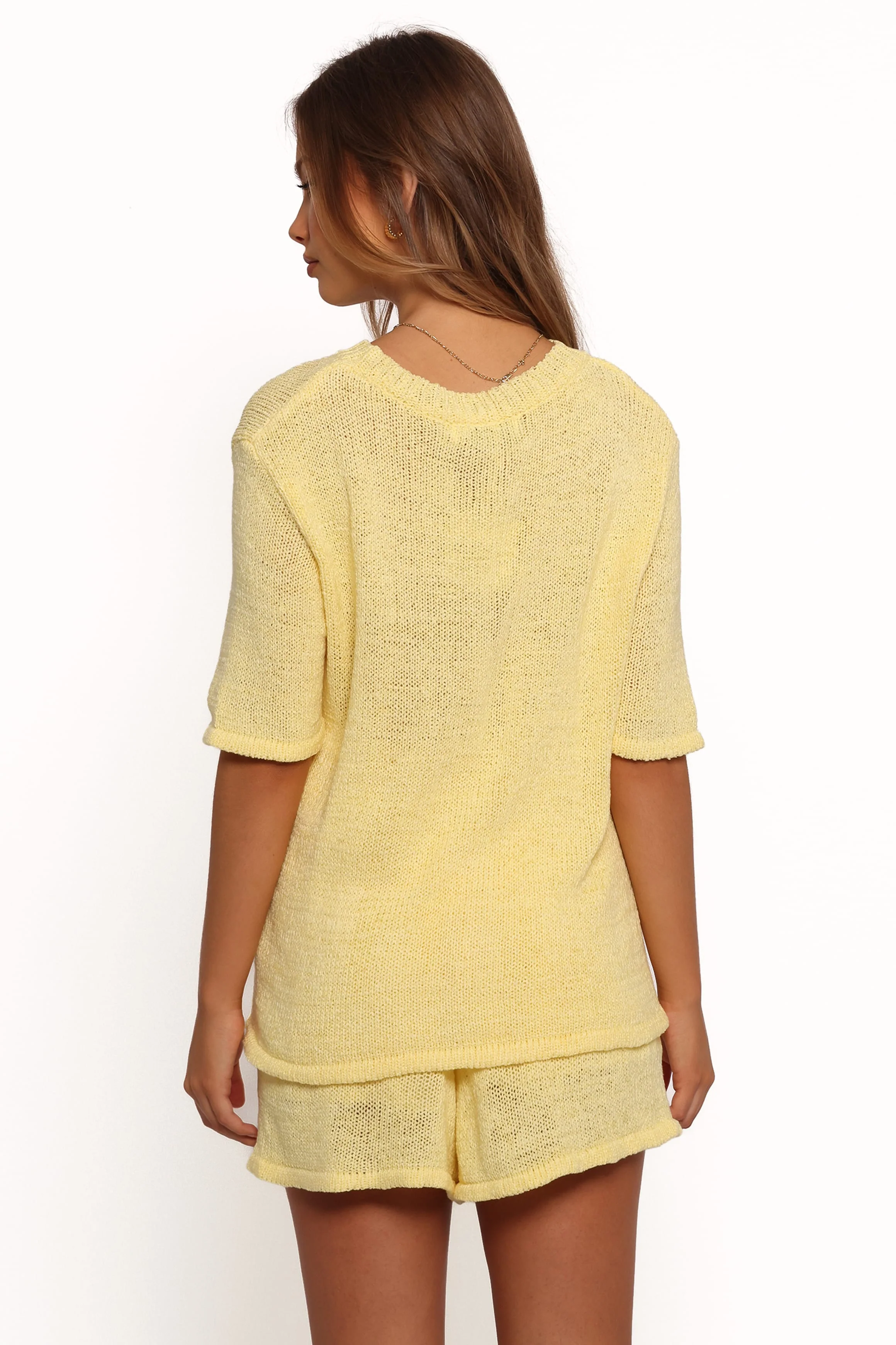 Rita Knitted Short Set - Yellow - Image 6