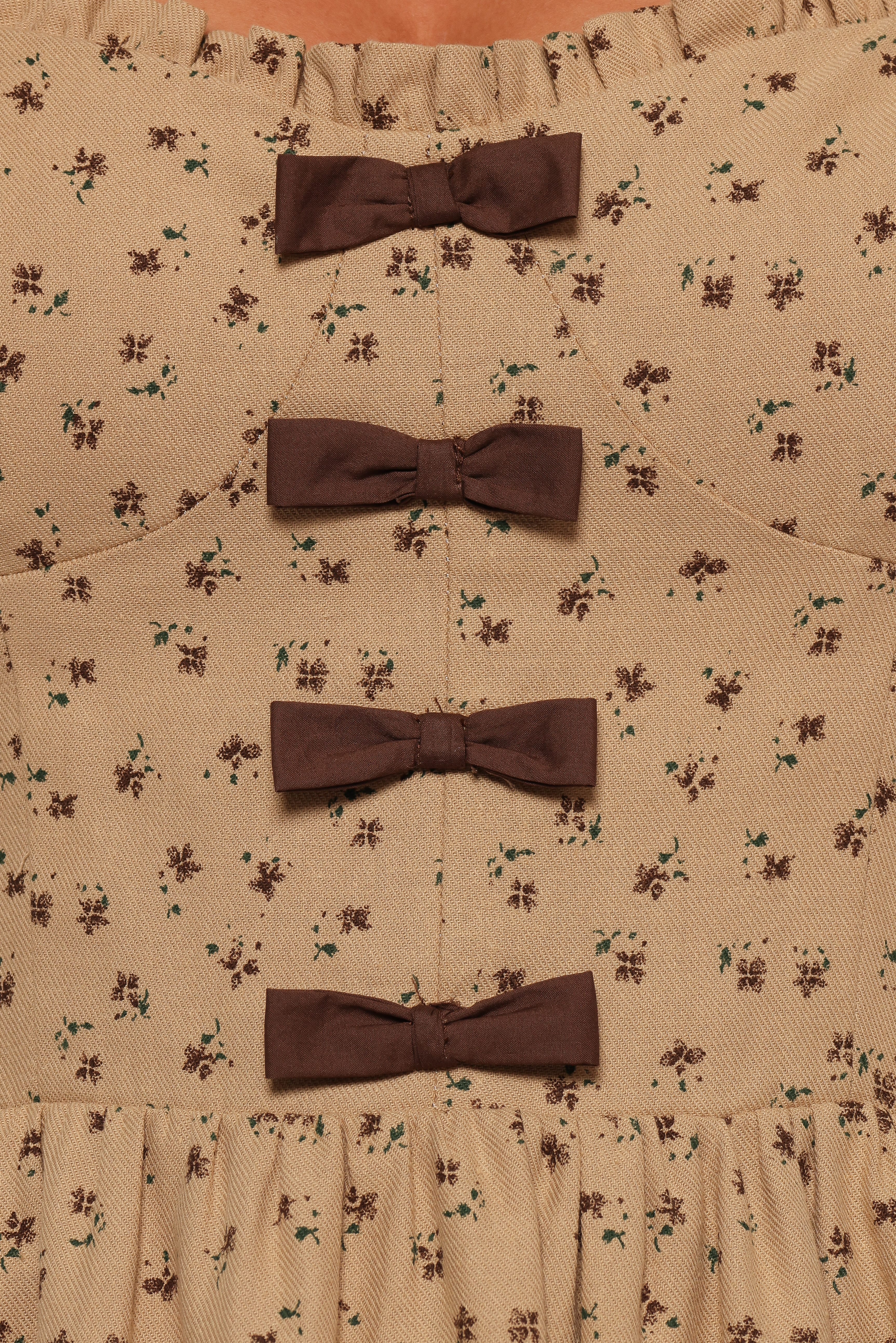 Robbins Midi Dress - Beige Brown - Image 7