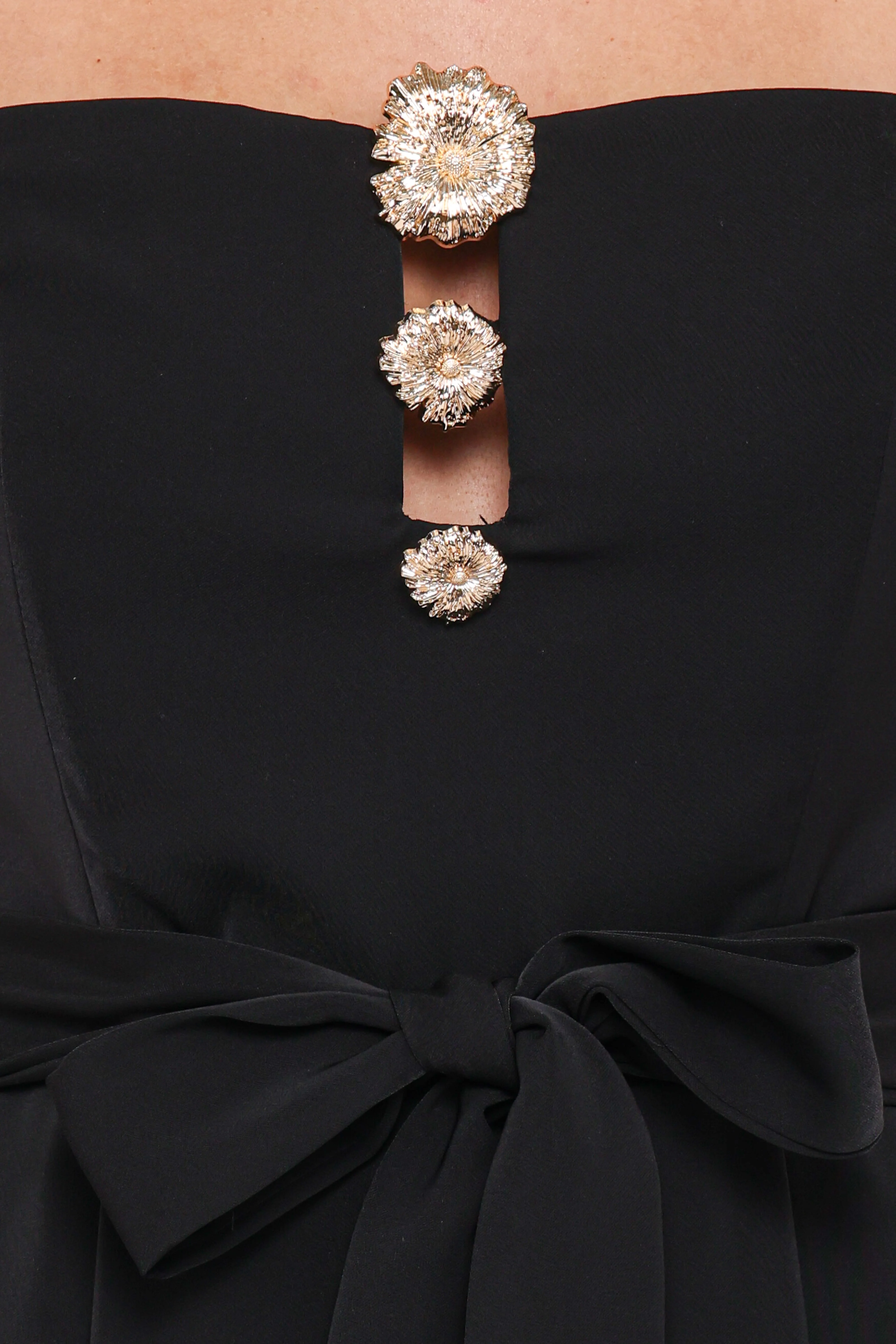 Rois Strapless Jumpsuit - Black - Image 6