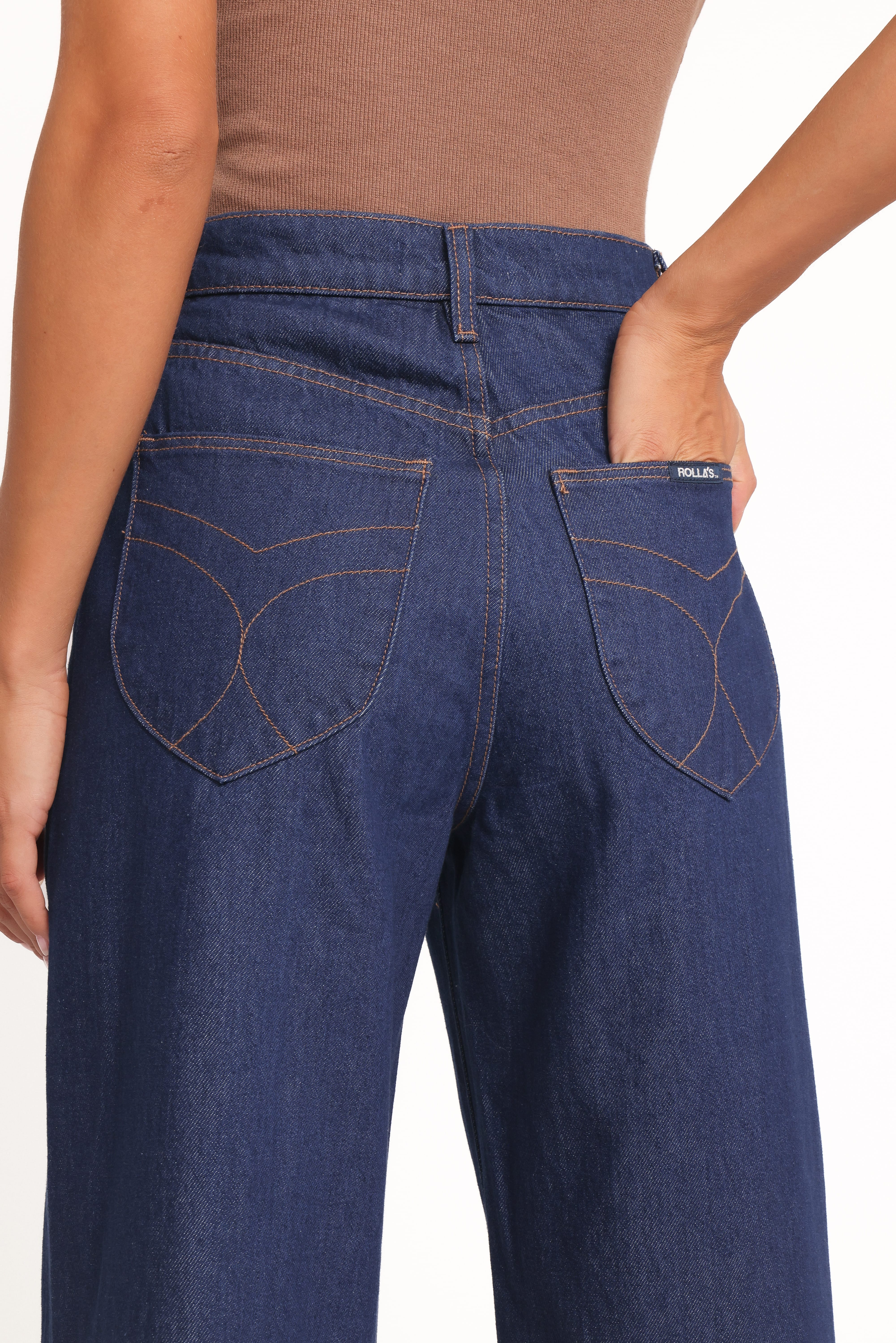 Rollas Relaxed Sailor Long Deco Jeans - Soho Blue - Image 5