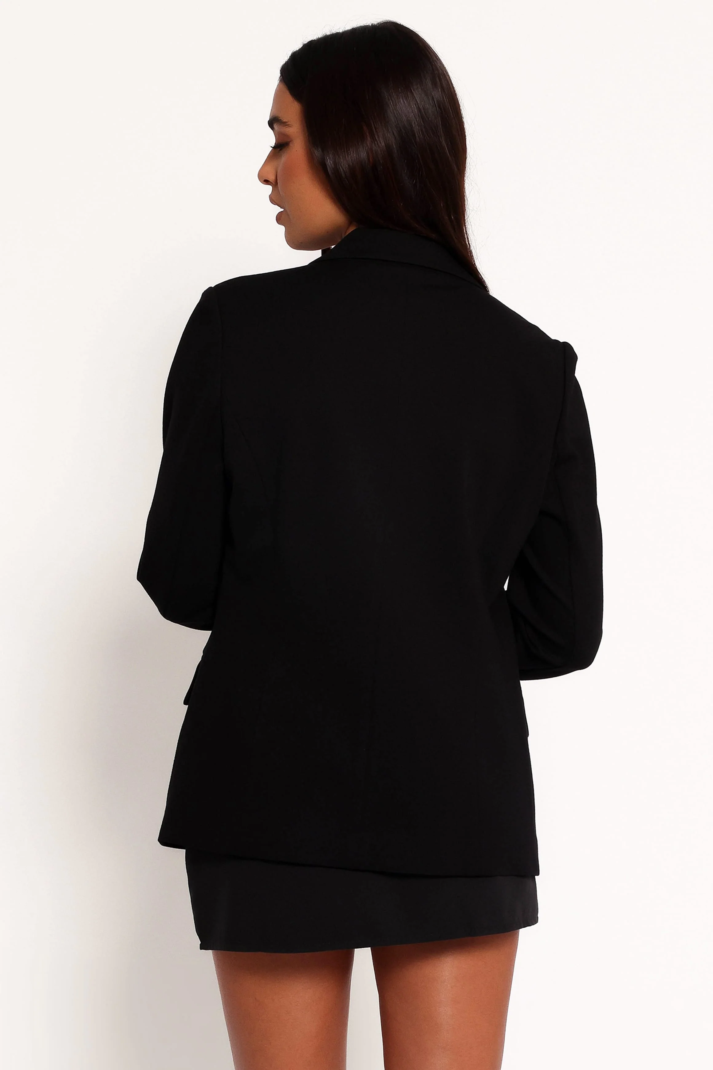 Ronny Open Front Knit Blazer - Black - Image 5