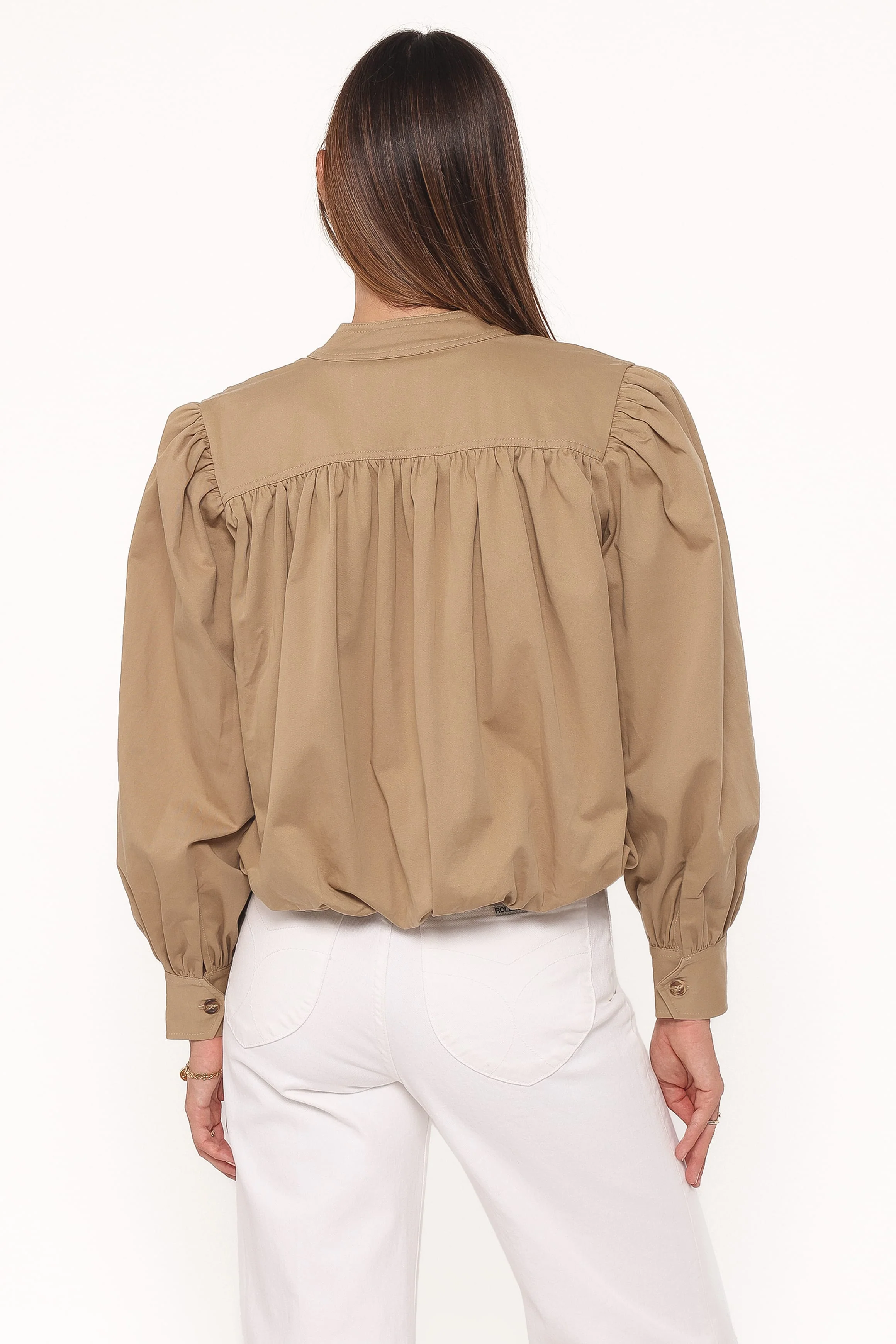 Rory Bubble Hem Jacket - Khaki - Image 4