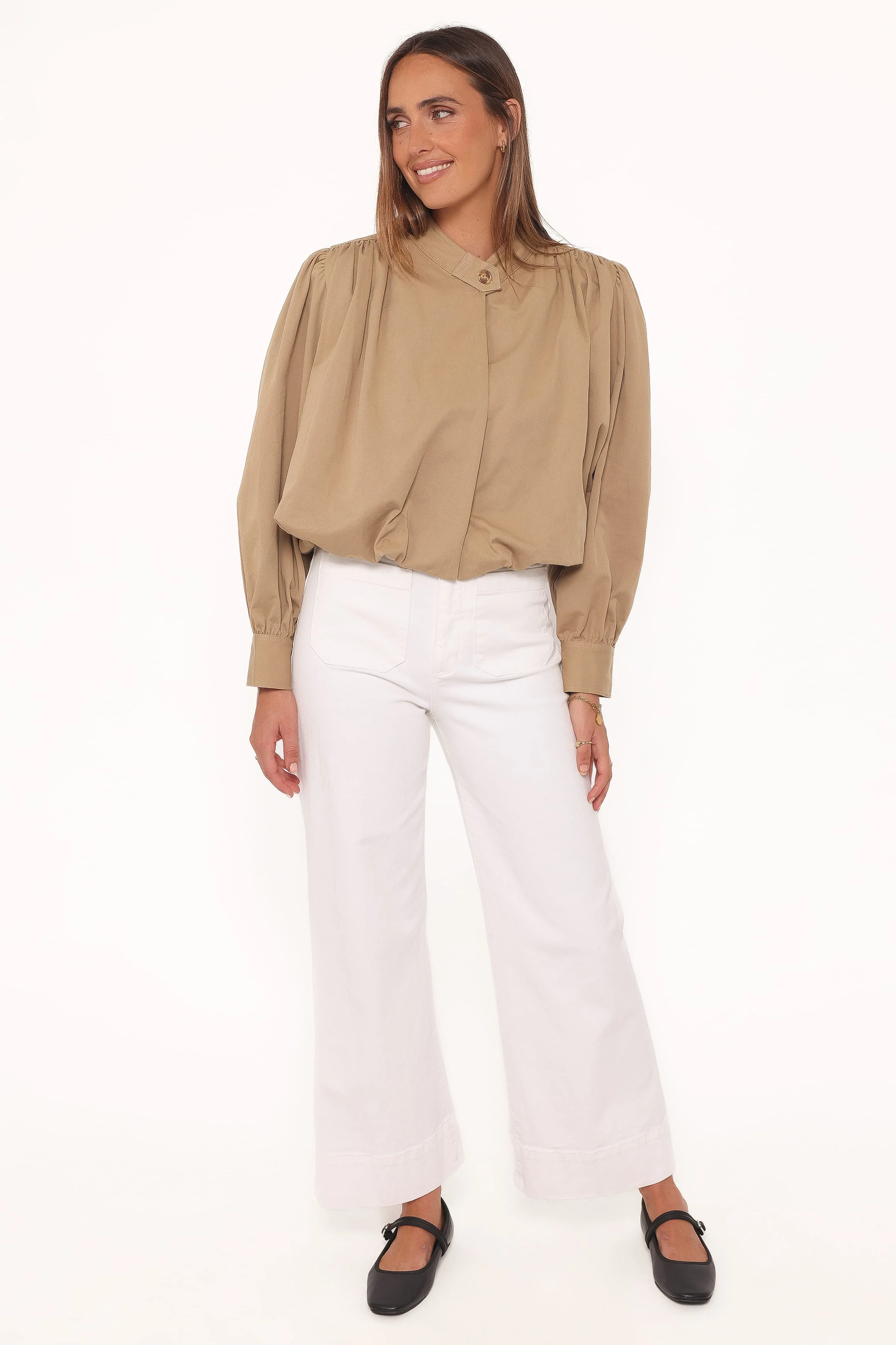 Rory Bubble Hem Jacket - Khaki - Image 5