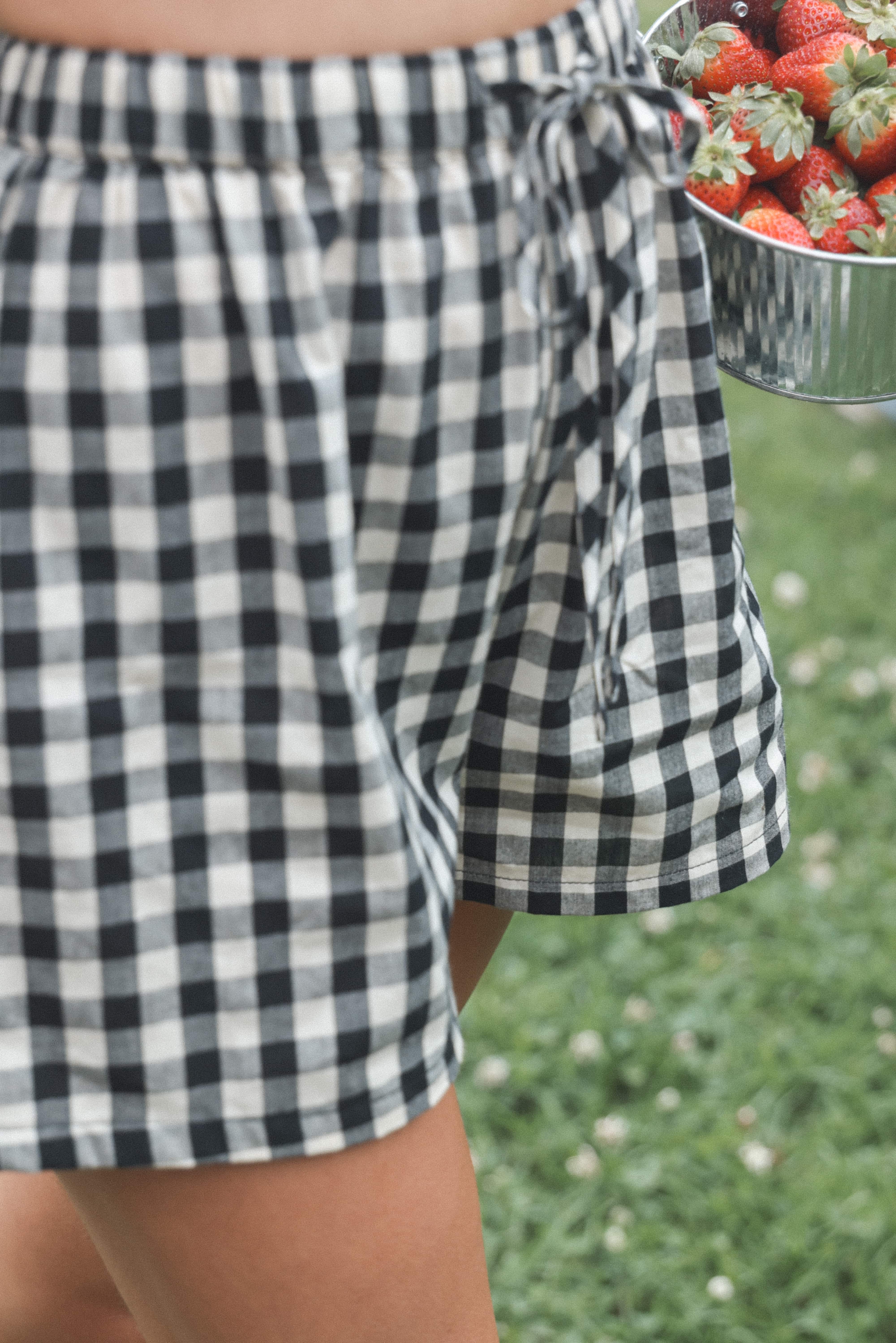 Rory Shorts - Black Gingham - Image 8