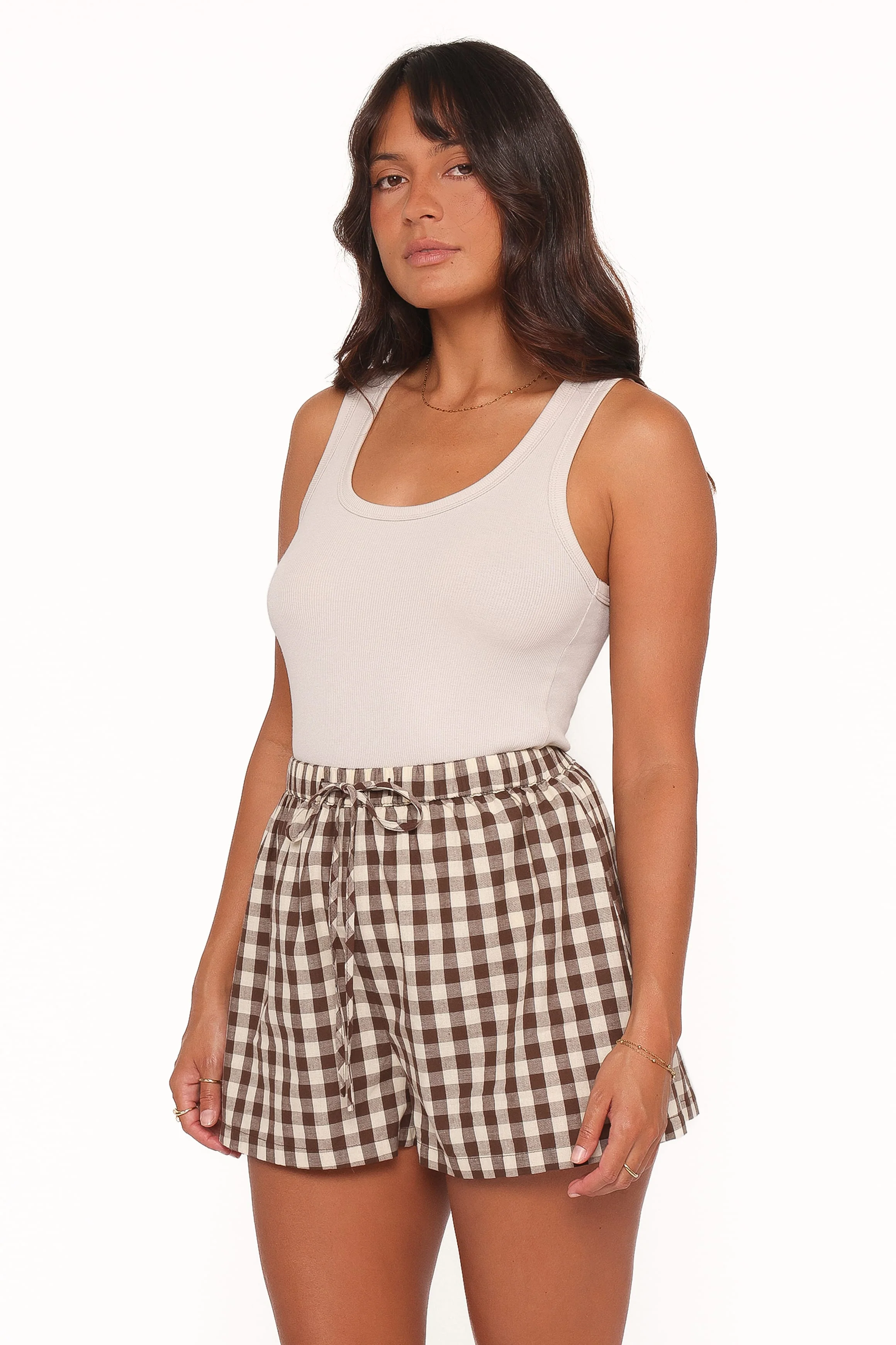 Rory Shorts - Brown Gingham - Image 4