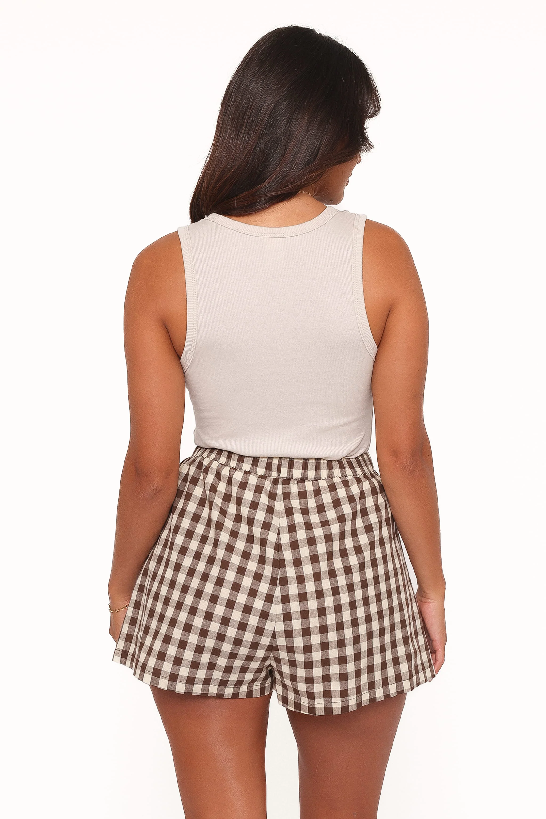 Rory Shorts - Brown Gingham - Image 5