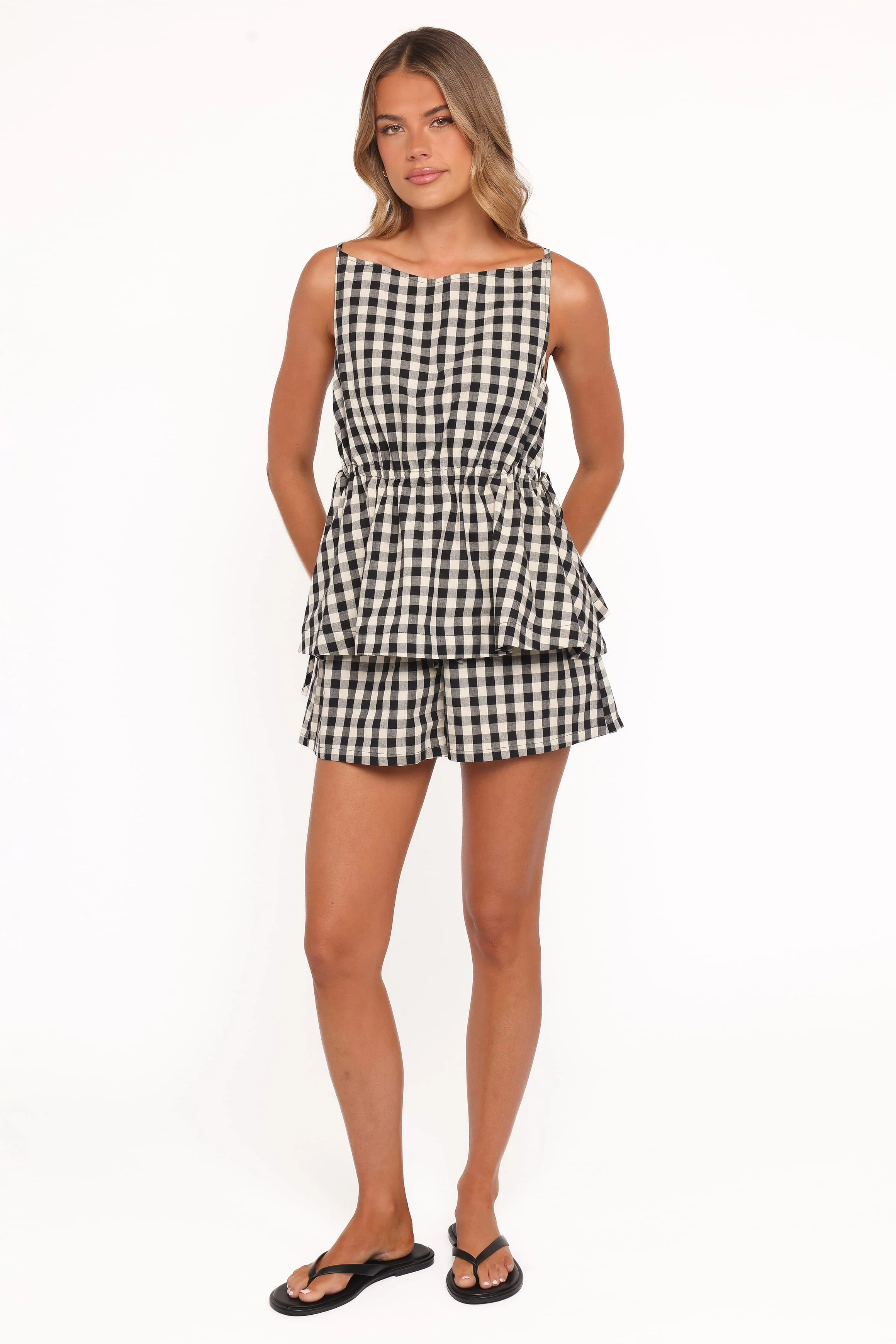 Rory Top - Black Gingham - Image 7