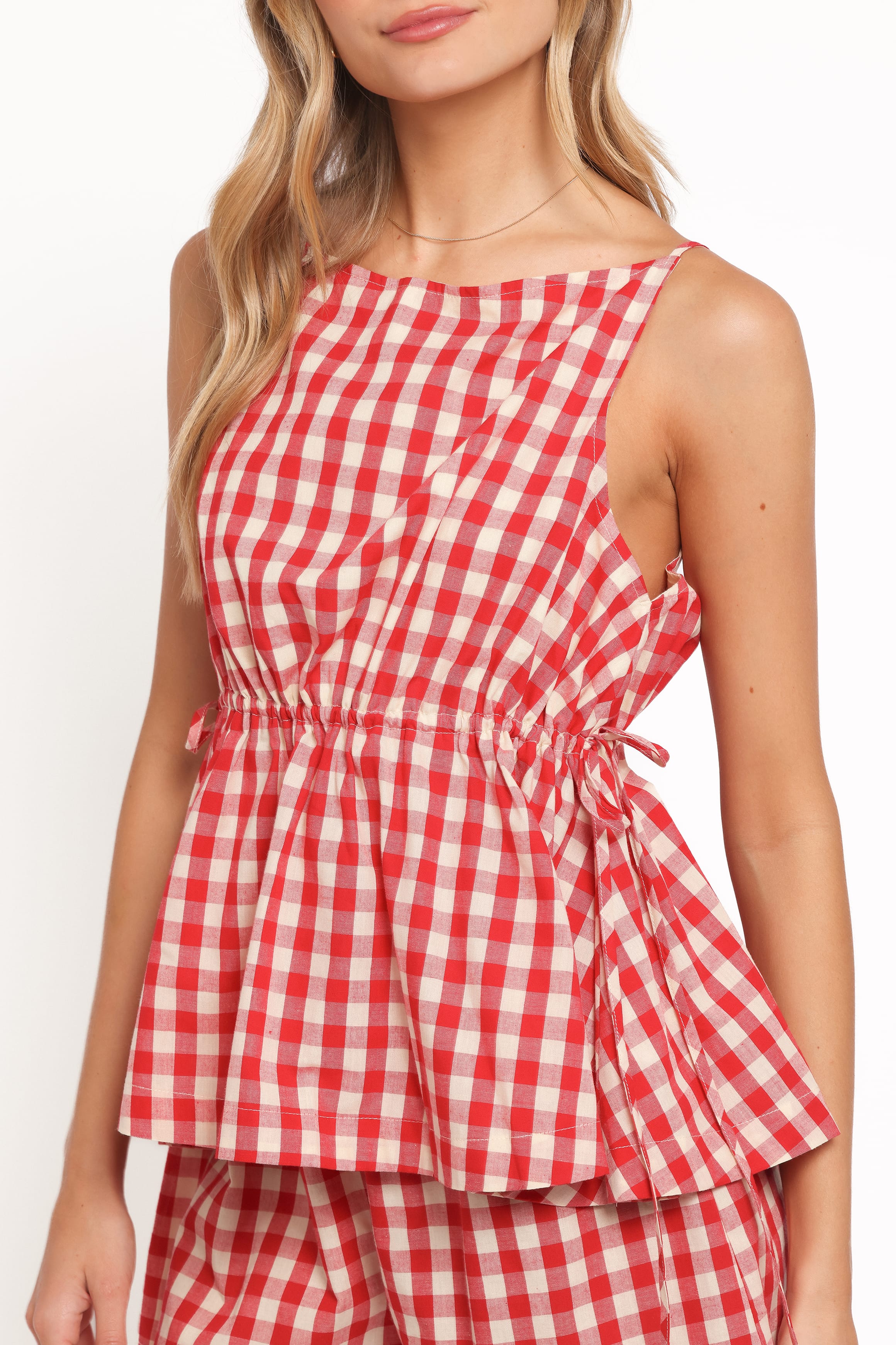 Rory Top - Red Gingham - Image 2