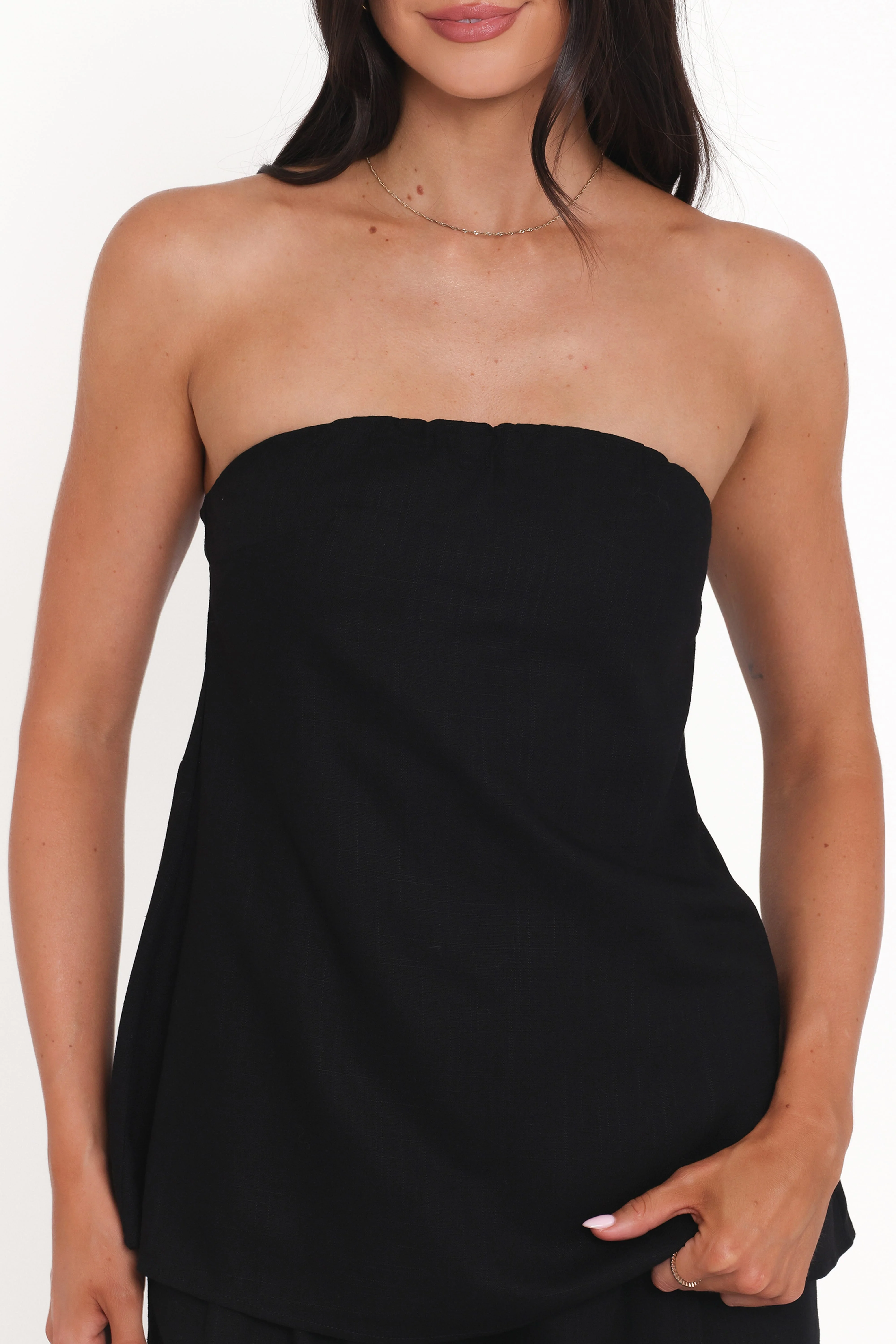 Rosemarie Strapless Top - Black - Image 2