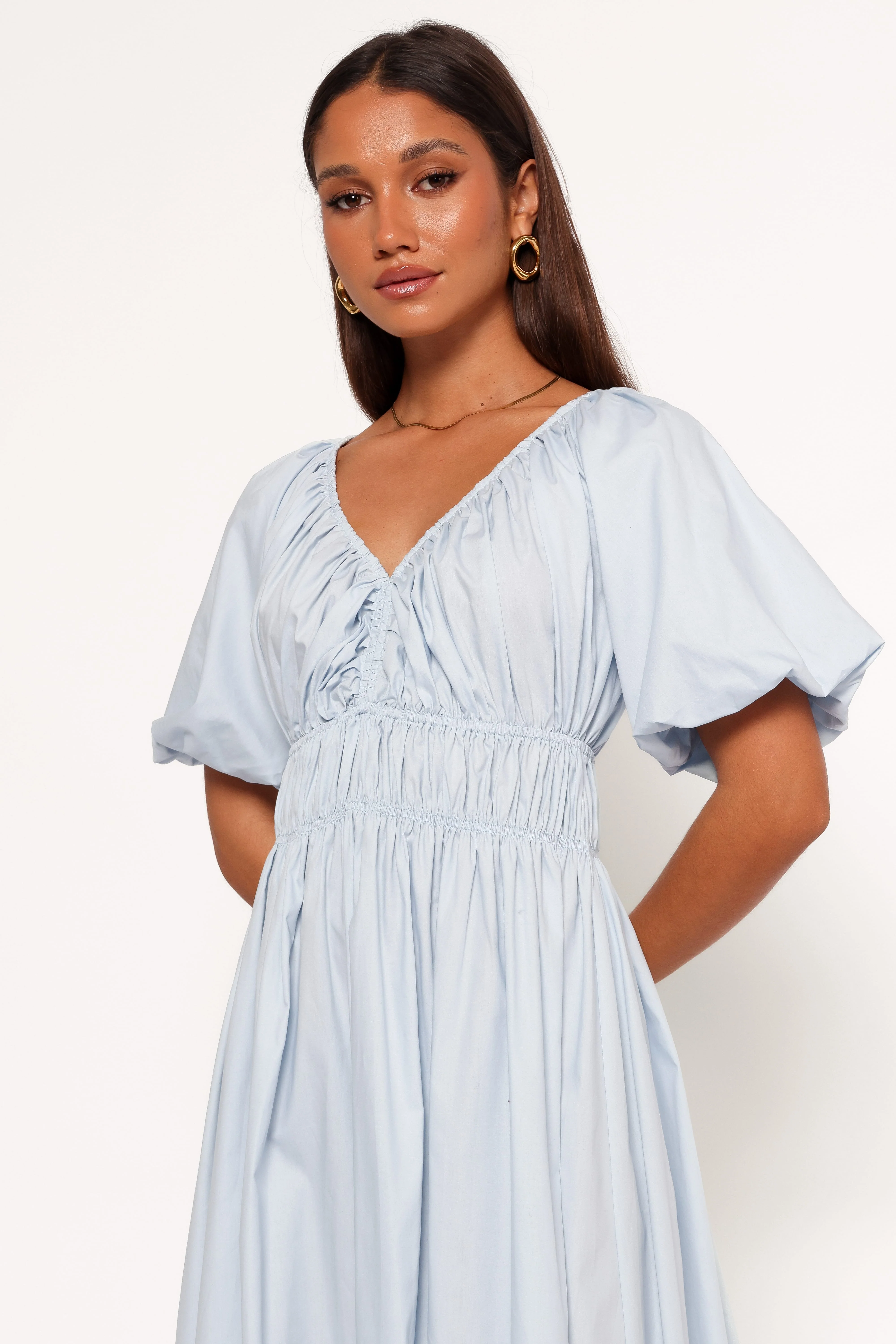 Rozie Midi Dress - Baby Blue - Image 2