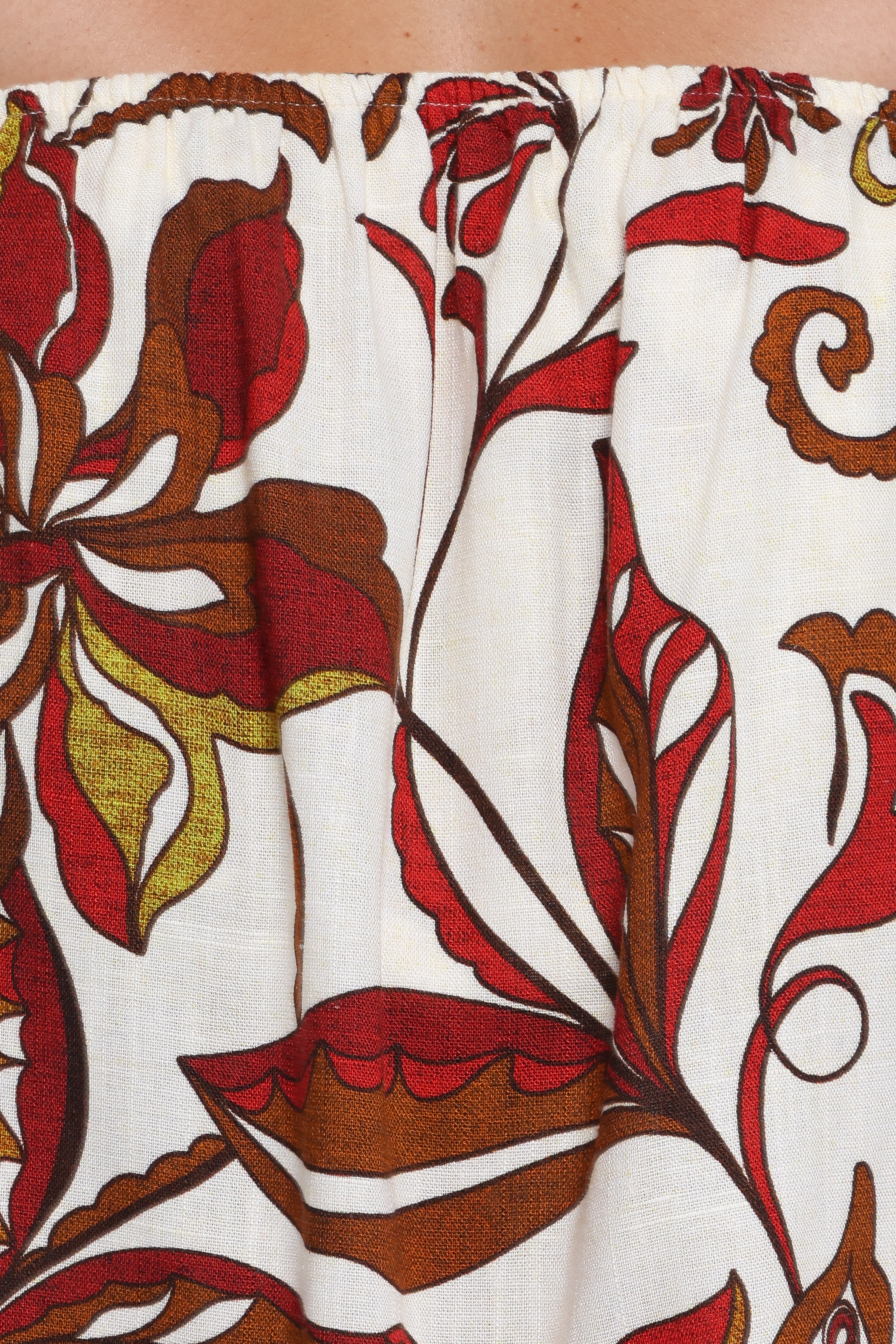 Sallie Strapless Playsuit - Brown Floral - Image 7