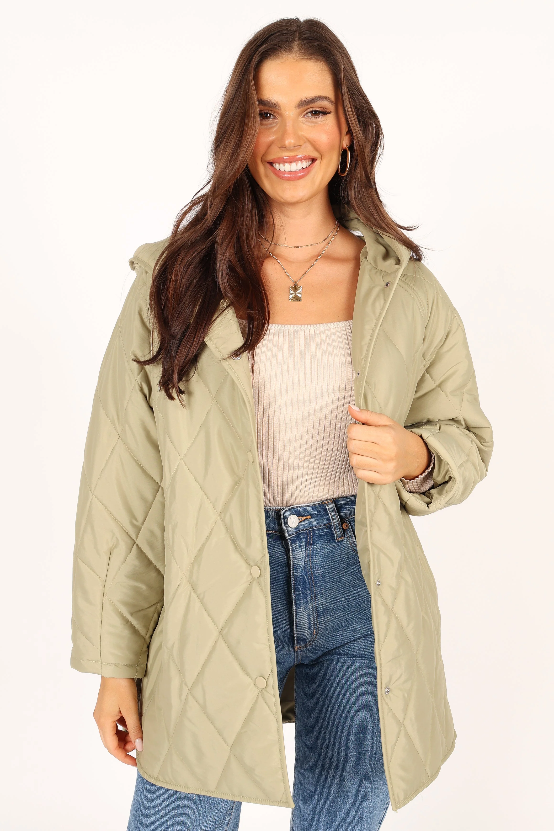 Sally Quilted Jacket - Green - Image 9
