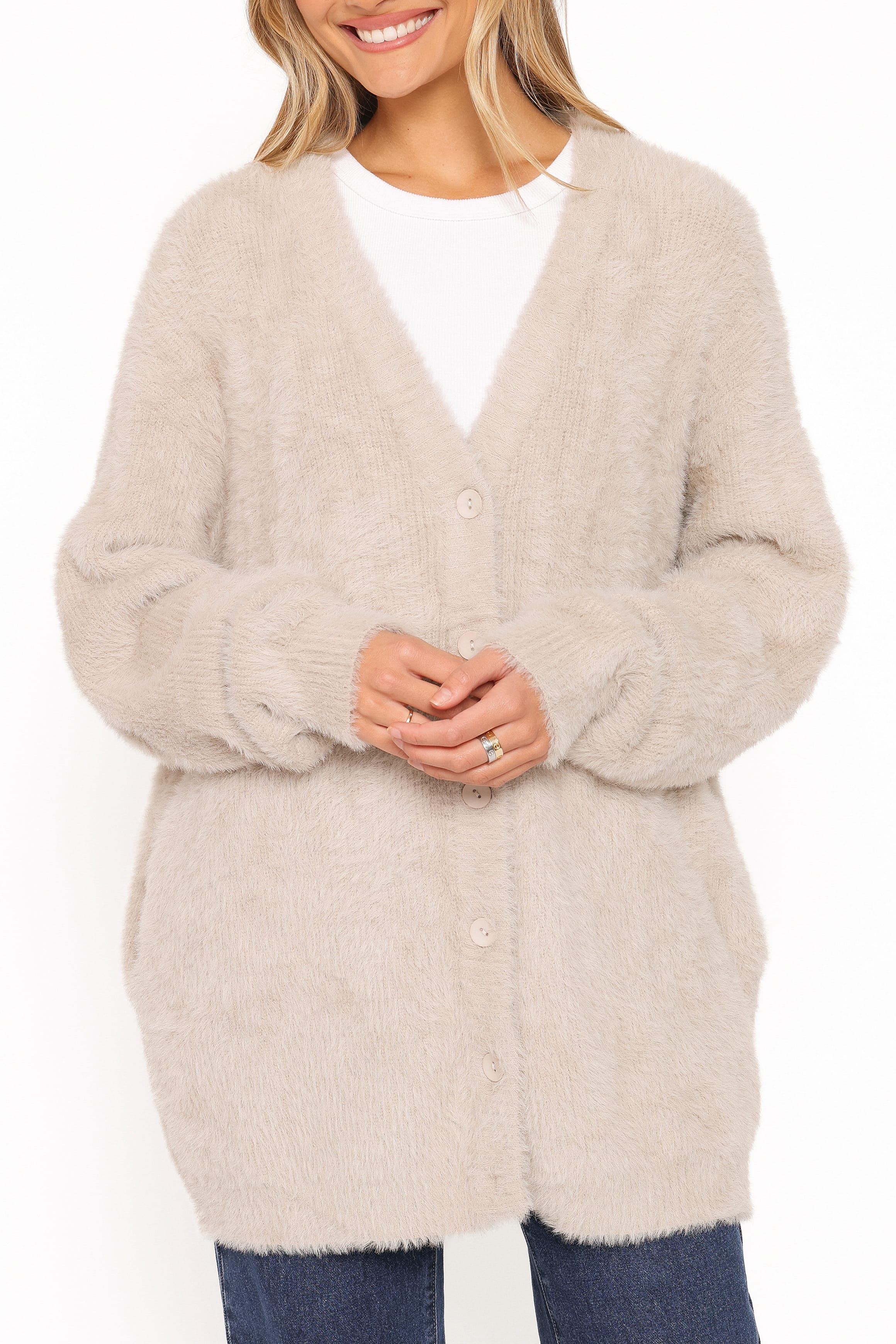 Saoirse Oversized Cardigan - Camel - Image 3