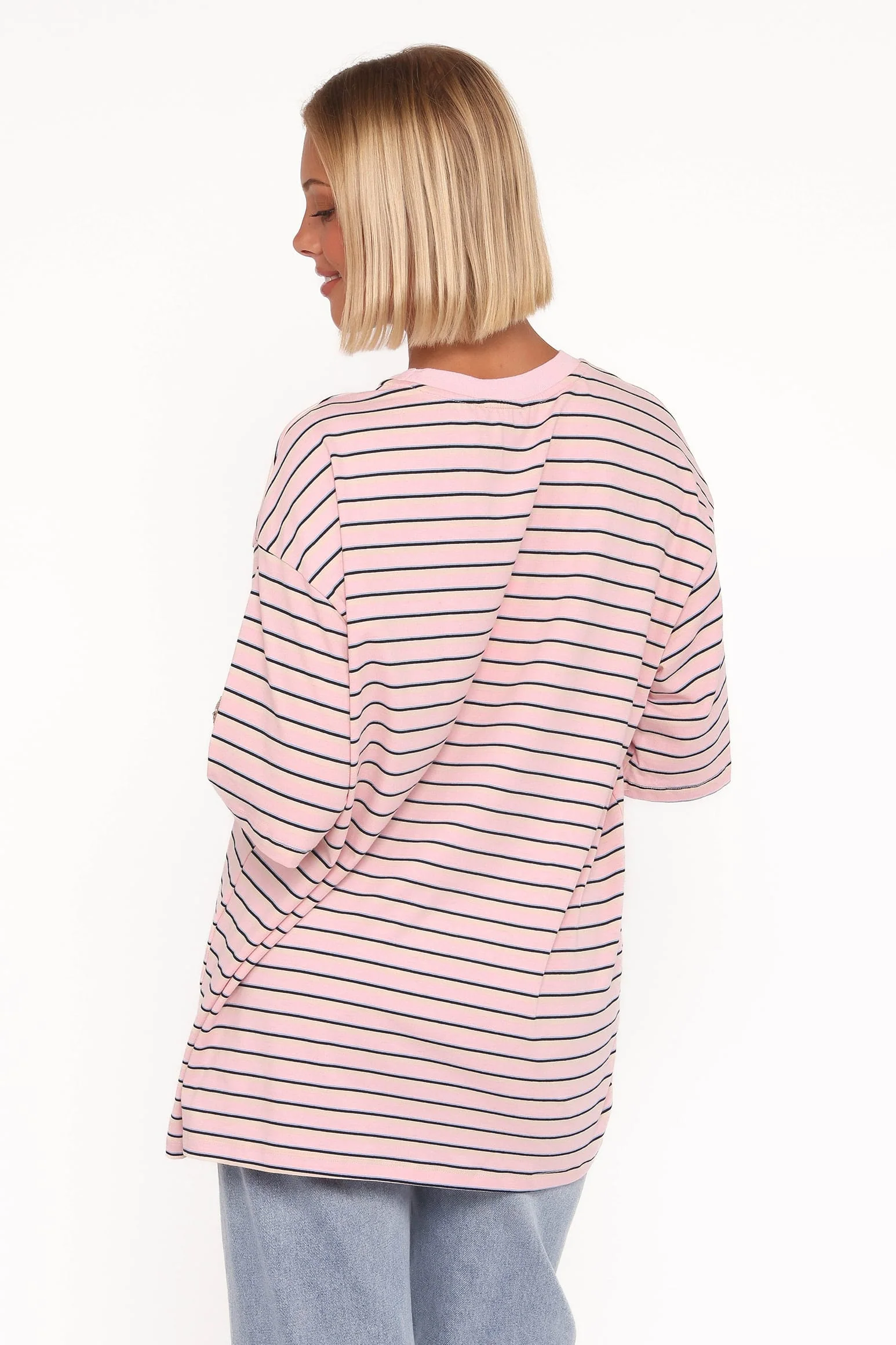 Sardines Tee - Pink Stripe - Image 4