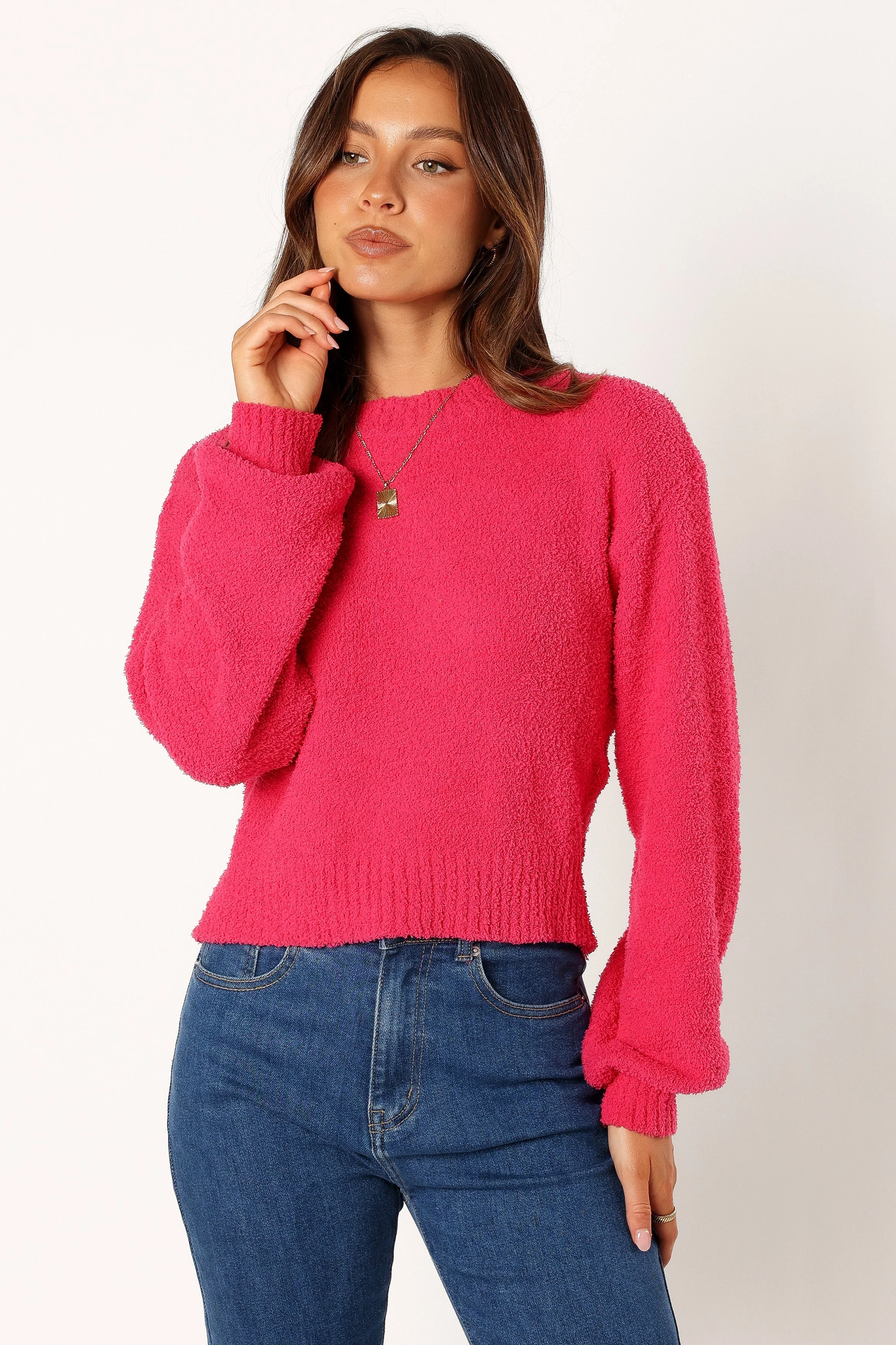 Sariah Knit Sweater - Magenta - Image 4