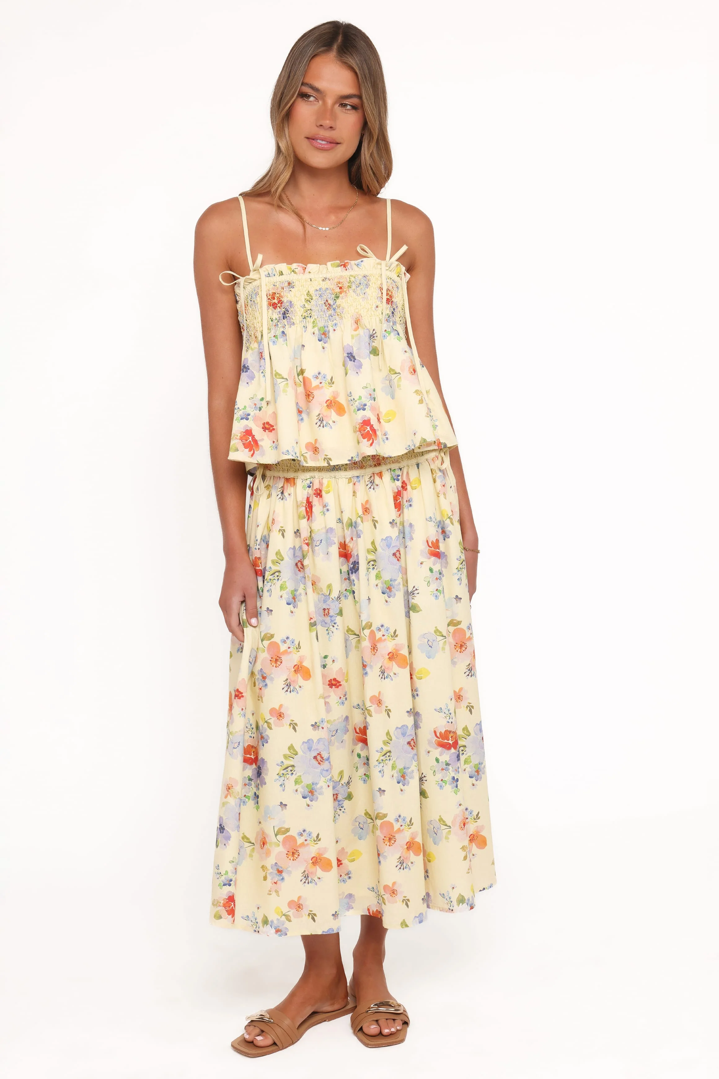 Saskia Maxi Skirt - Lemon Floral - Image 6