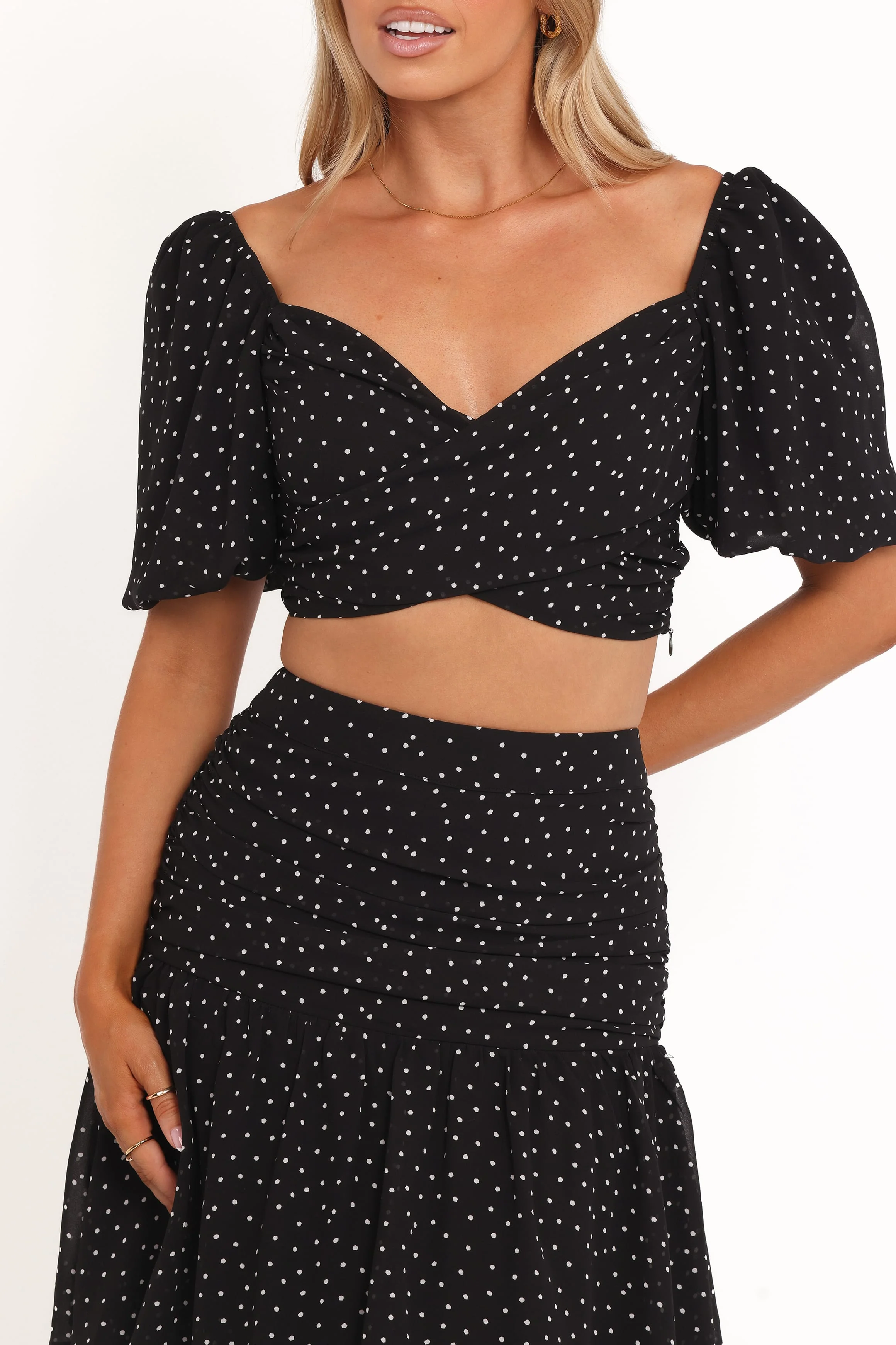 Selina Skirt Set - Black Polka Dot - Image 5