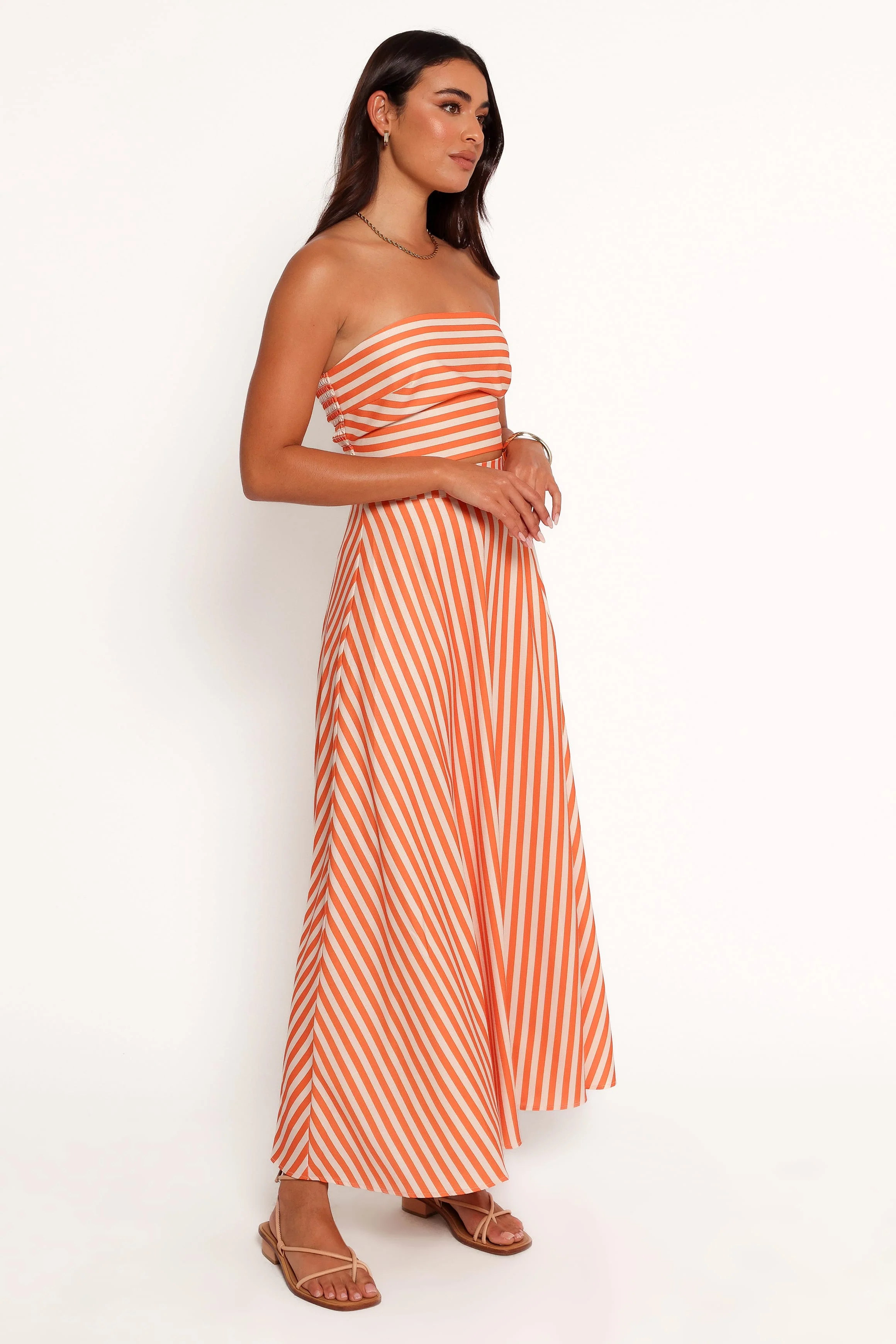 Serafina Two Piece Set - Orange Beige Stripe - Image 7