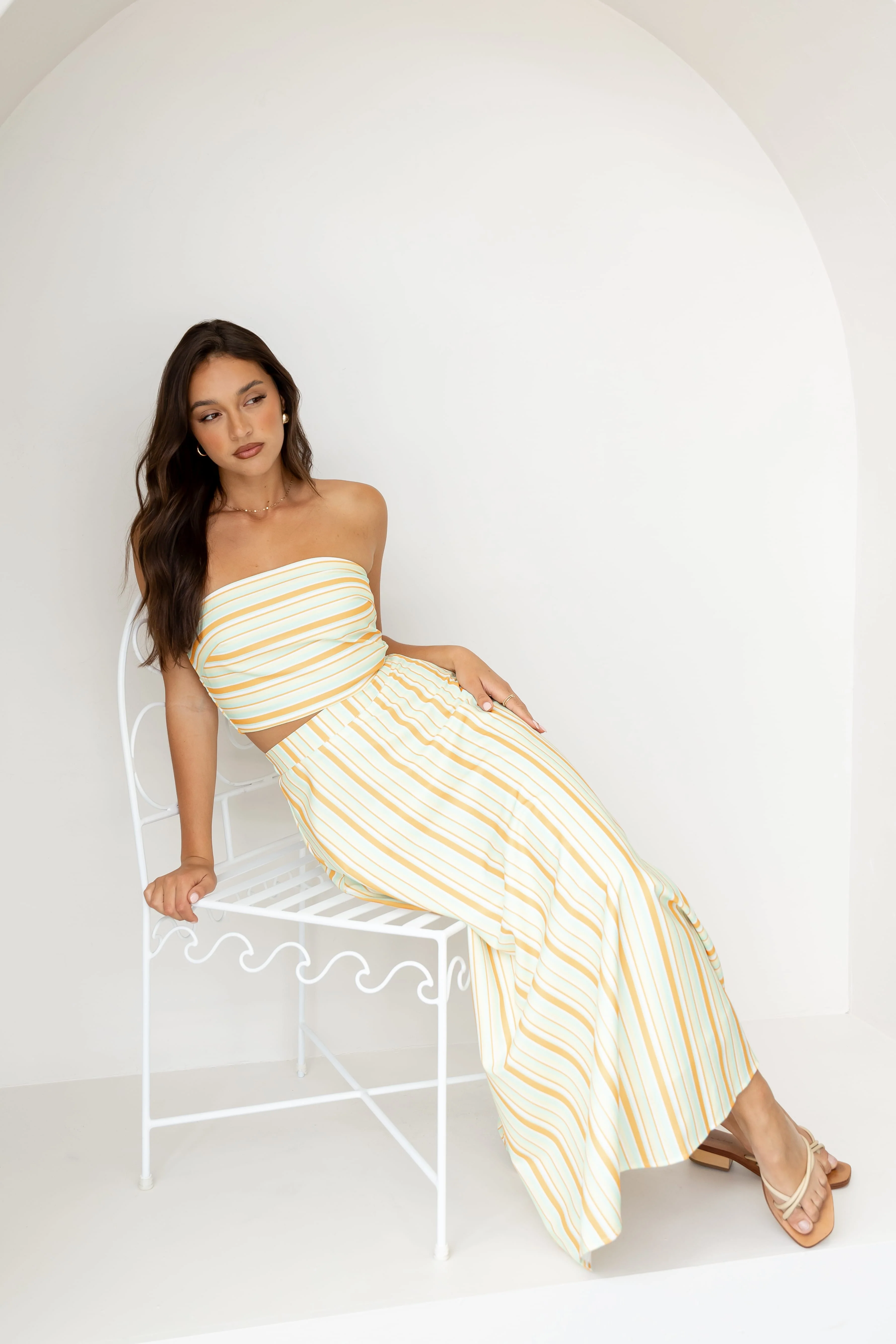 Serafina Two Piece Set - Orange Stripe - Image 2