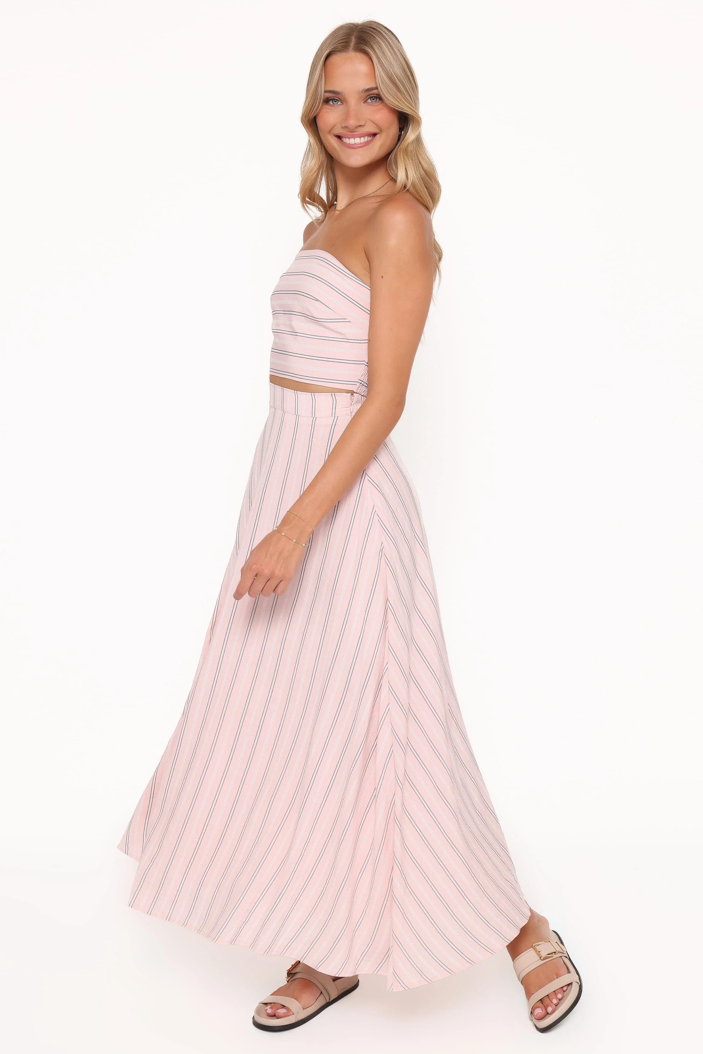 Serafina Two Piece Set - Pink/Blue Stripe - Image 4