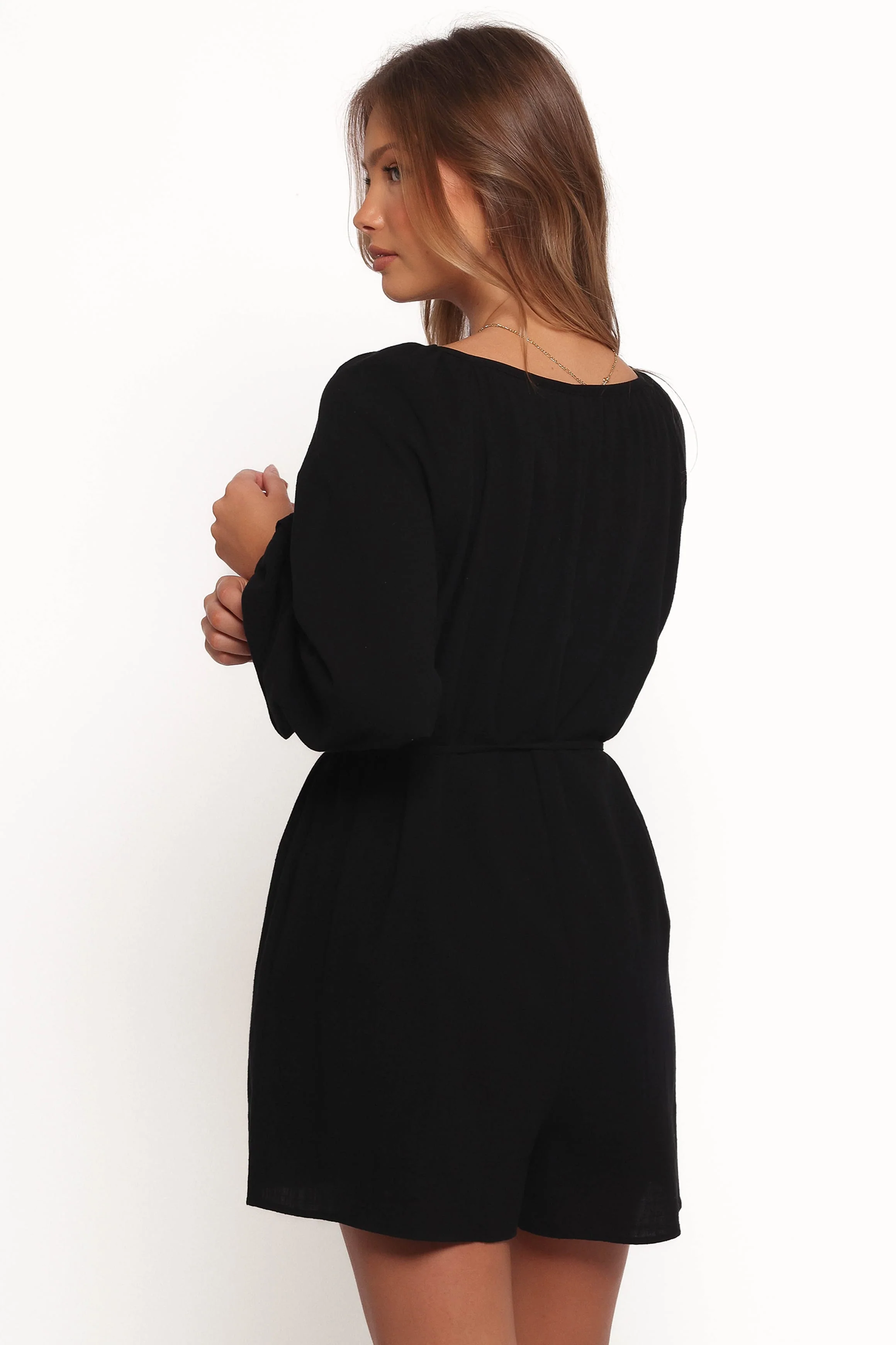 Shyre Tie Waist Playsuit - Black - Image 4