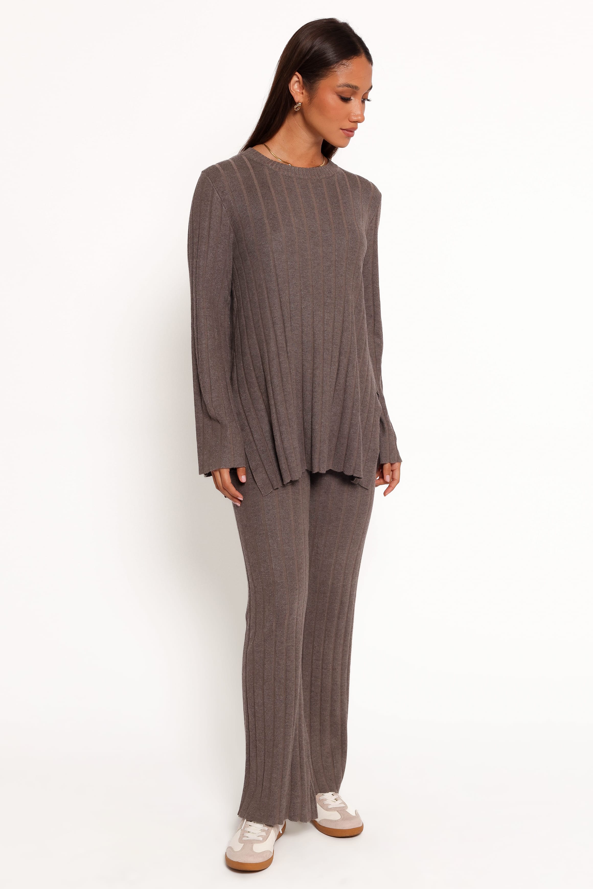 Silvie Long Sleeve Knitted Set - Charcoal Grey - Image 5