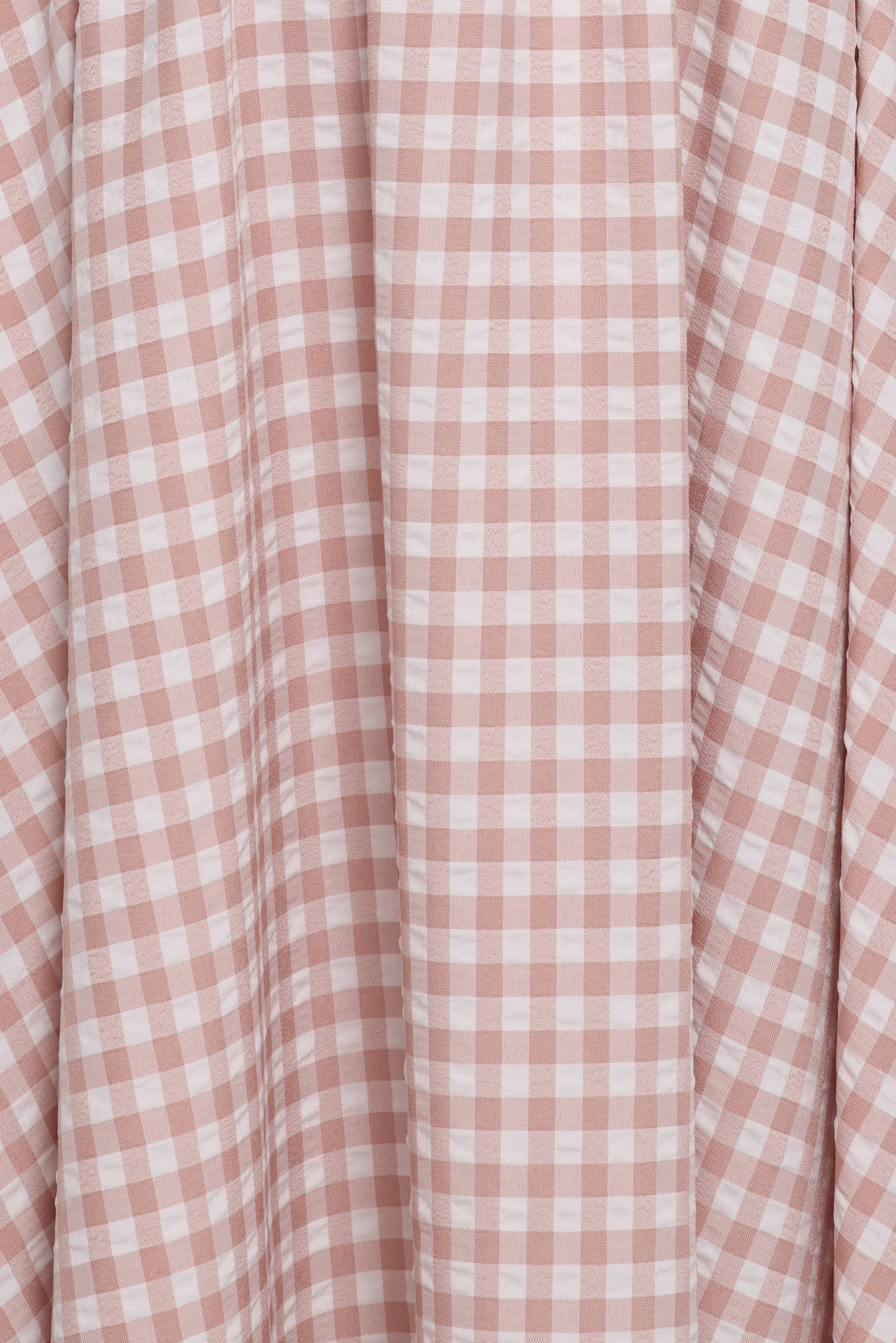 Siun Short Sleeve Midi Dress - Brown Gingham - Image 6