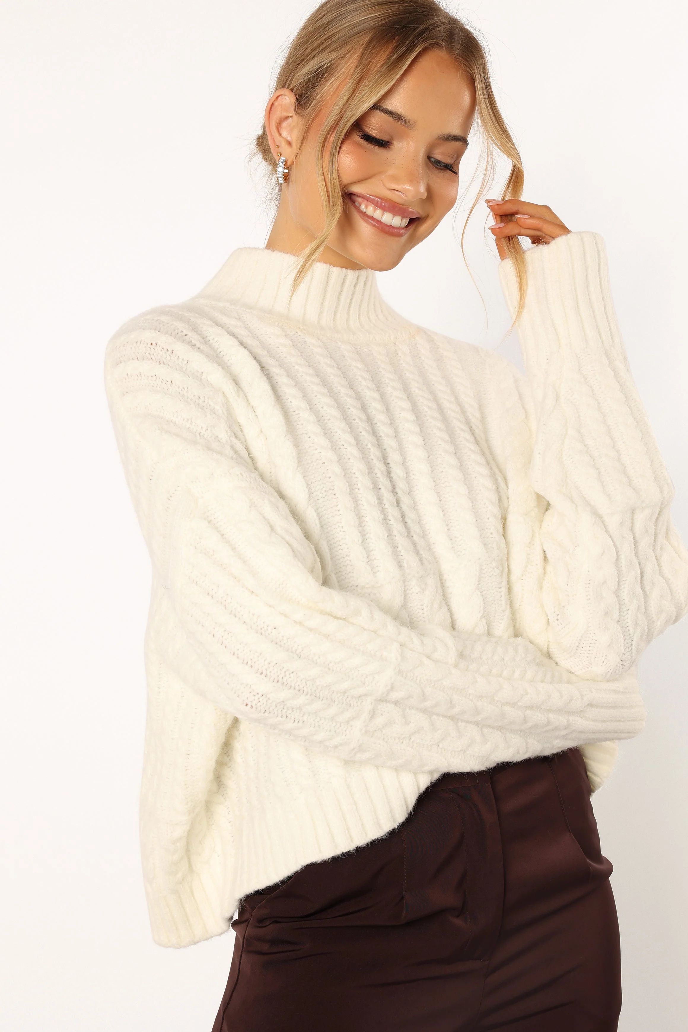 Skye Knit Sweater - White - Image 3
