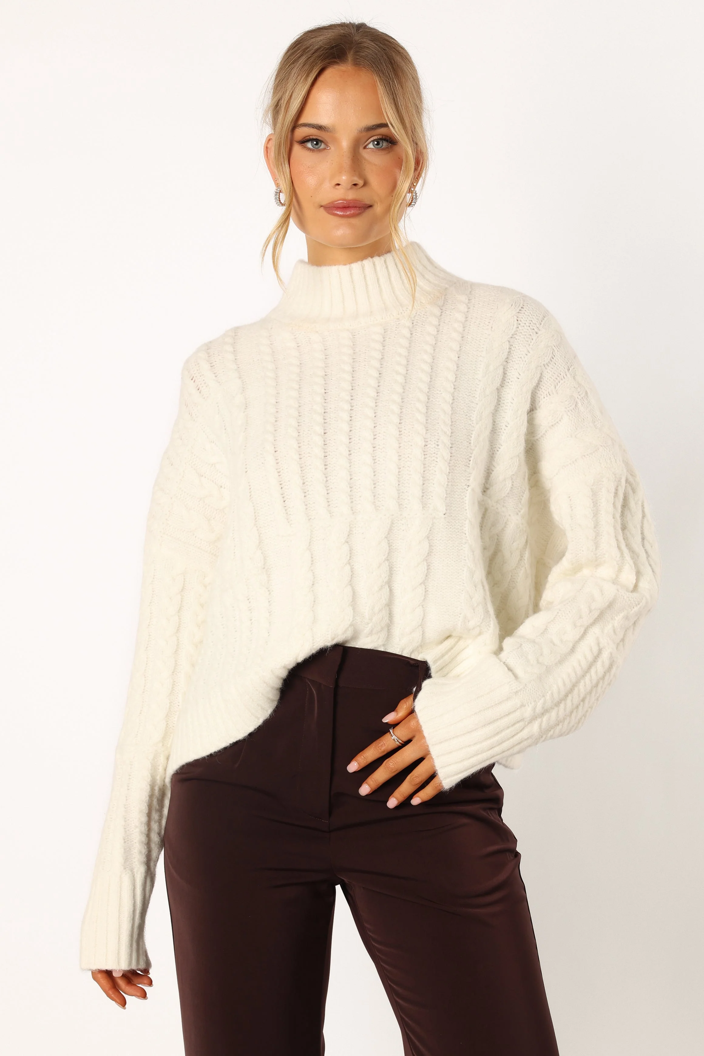 Skye Knit Sweater - White - Image 4