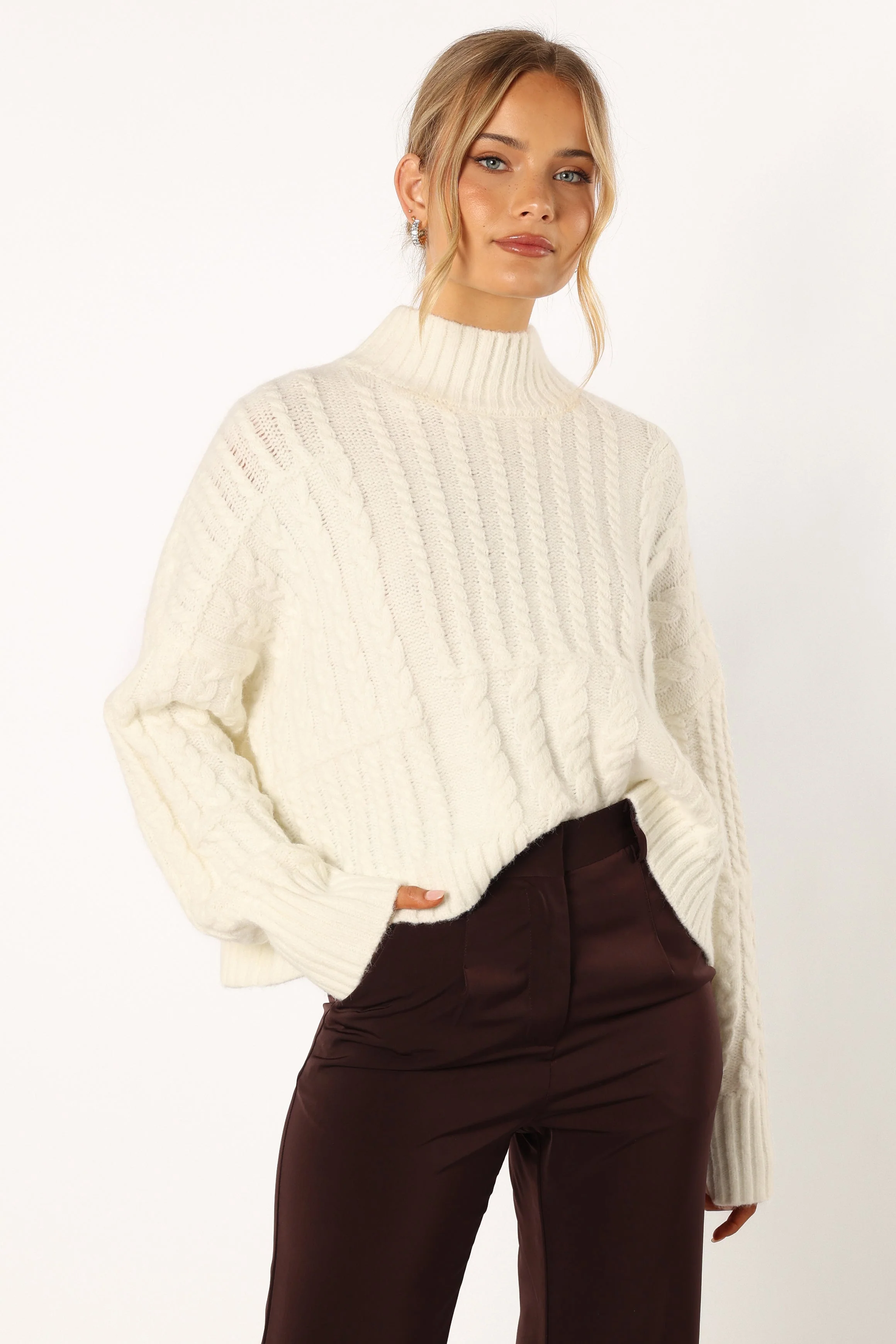 Skye Knit Sweater - White - Image 5