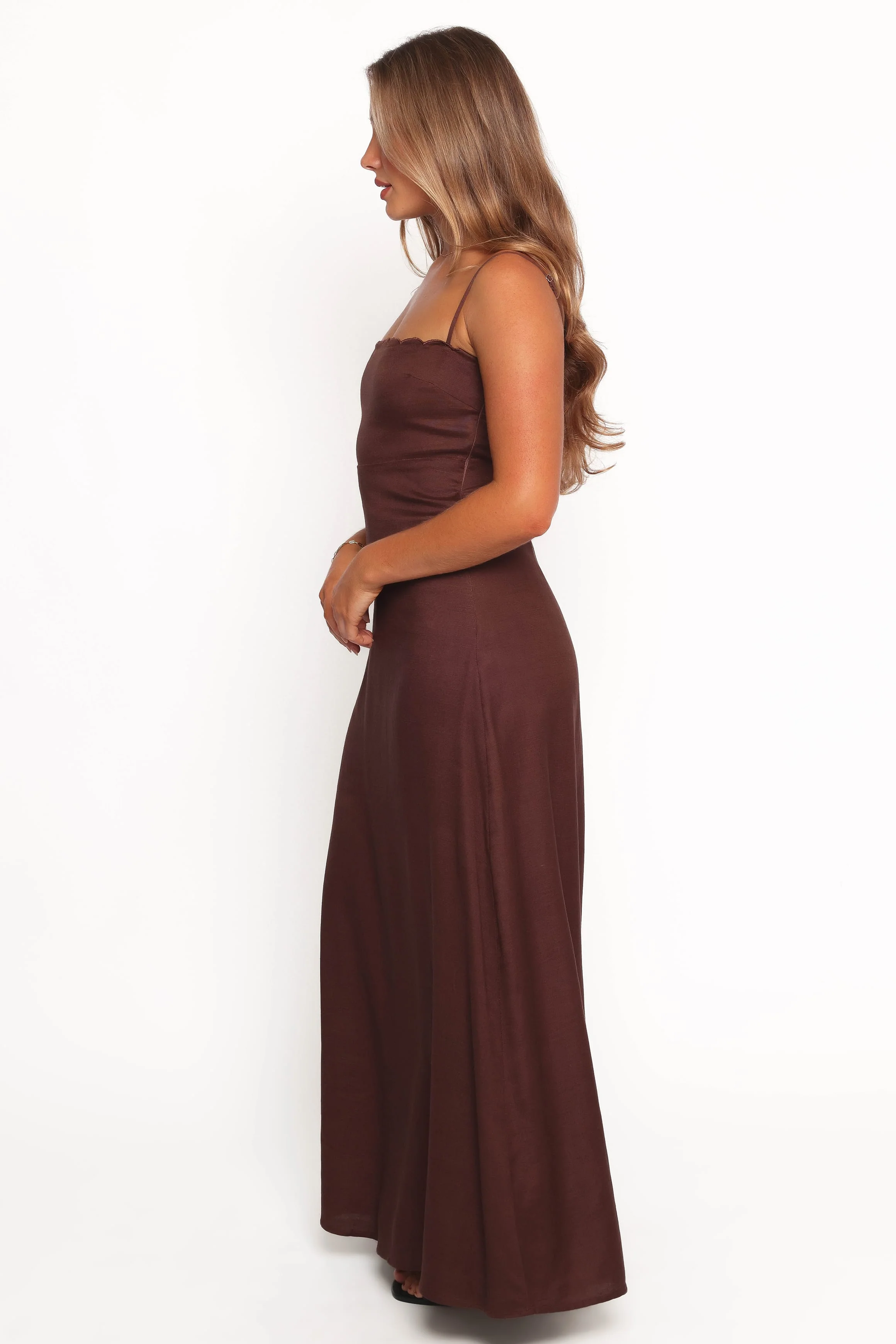 Skylar Midi Dress - Brown - Image 3