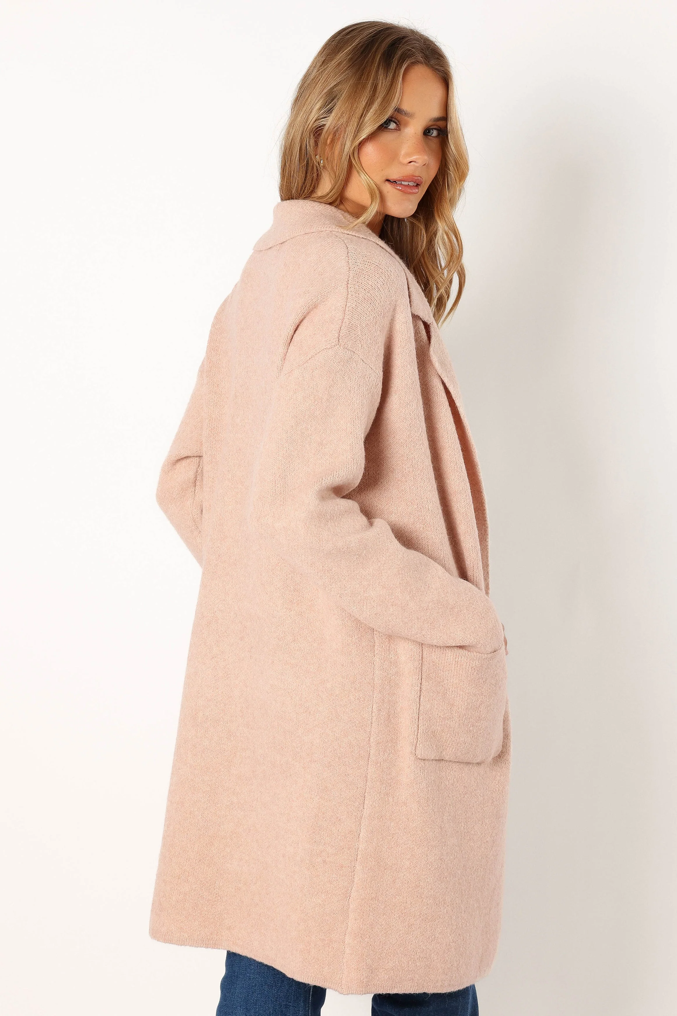 Skylar Open Front Coatigan - Blush - Image 4