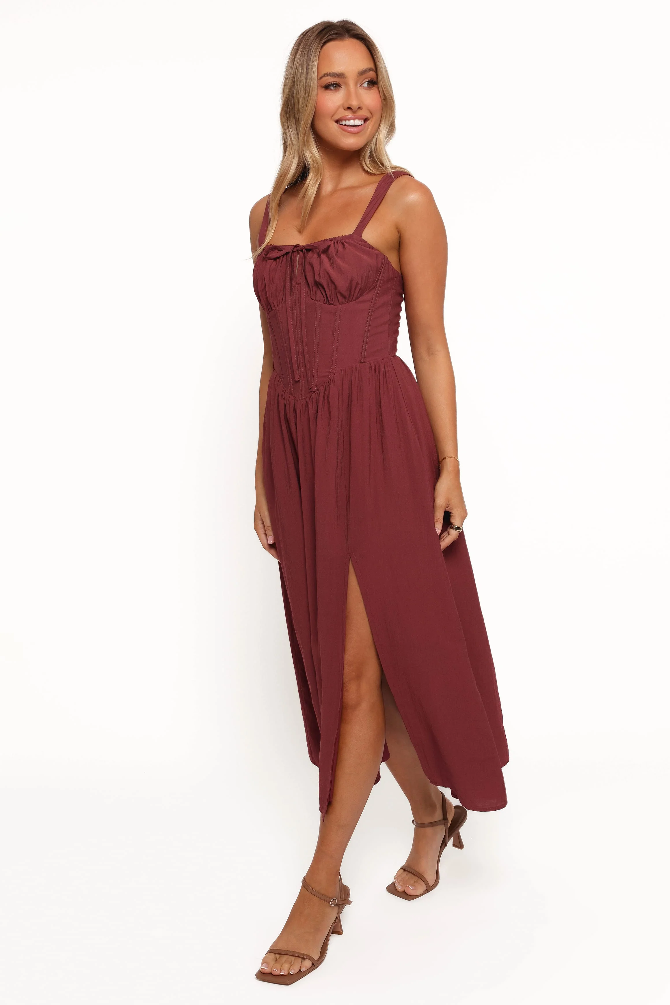 Sofie Midi Dress - Brick - Image 3
