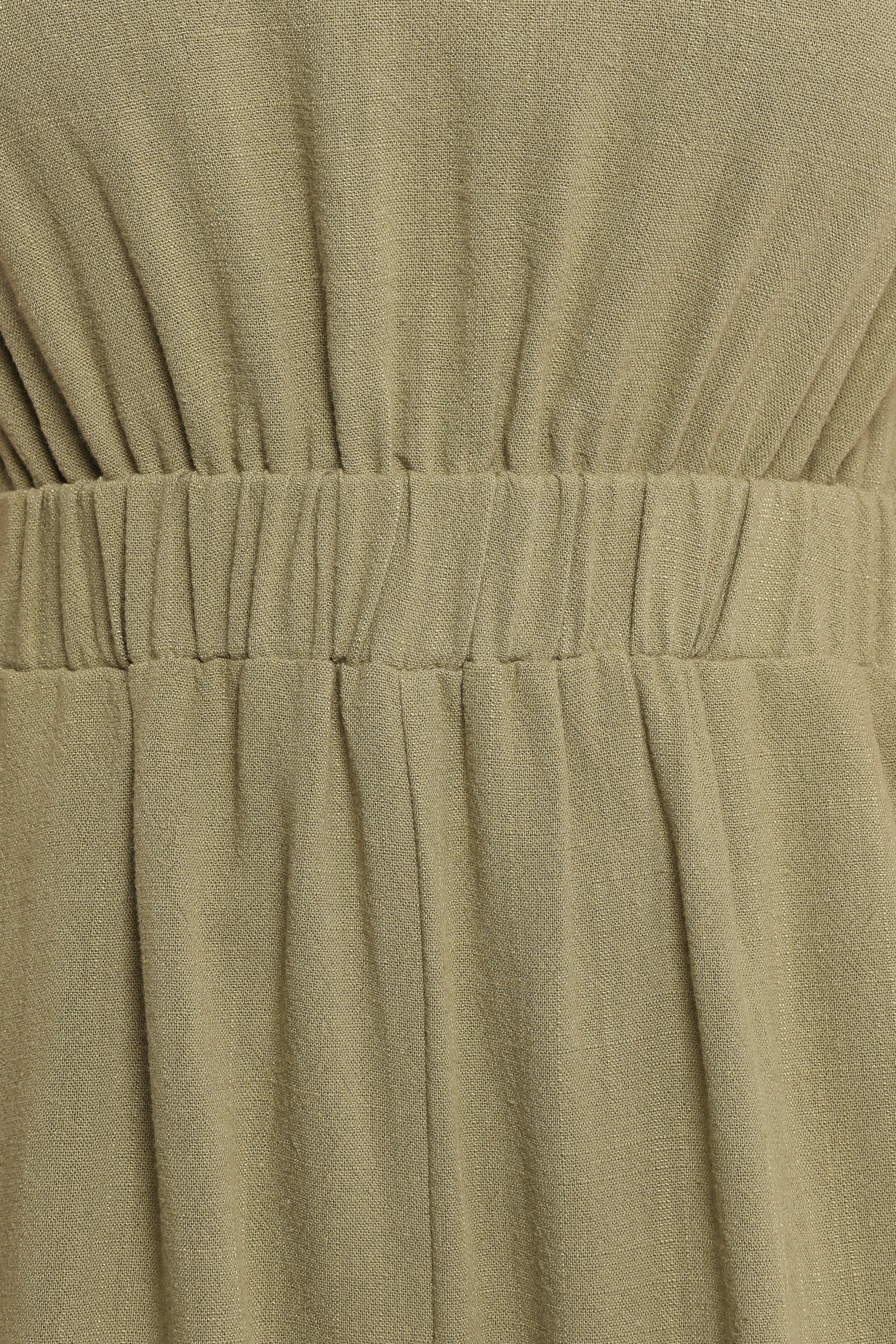 Solia Open Back Playsuit - Olive - Image 8