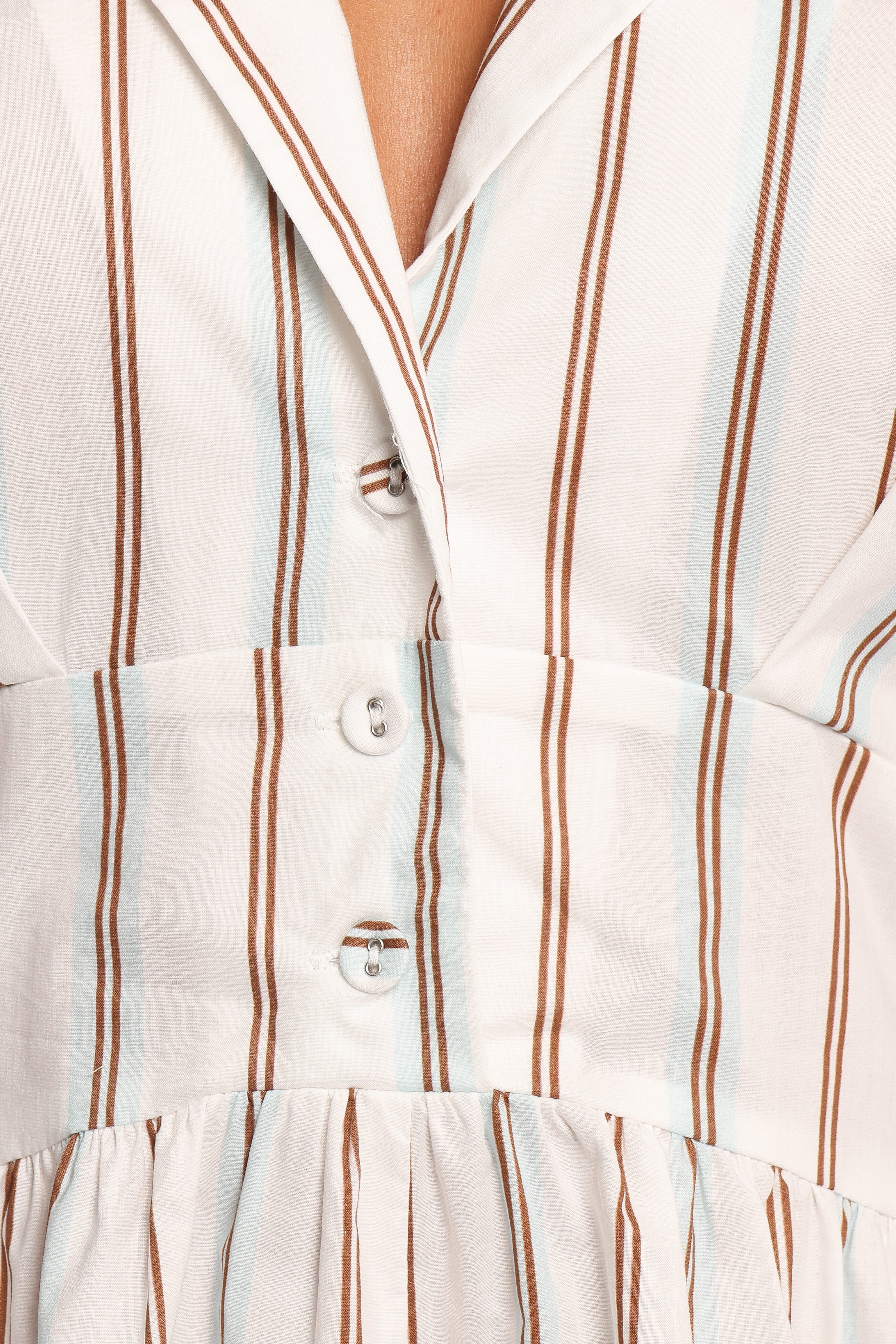 Sonyalle Playsuit - Blue Brown Stripe - Image 8