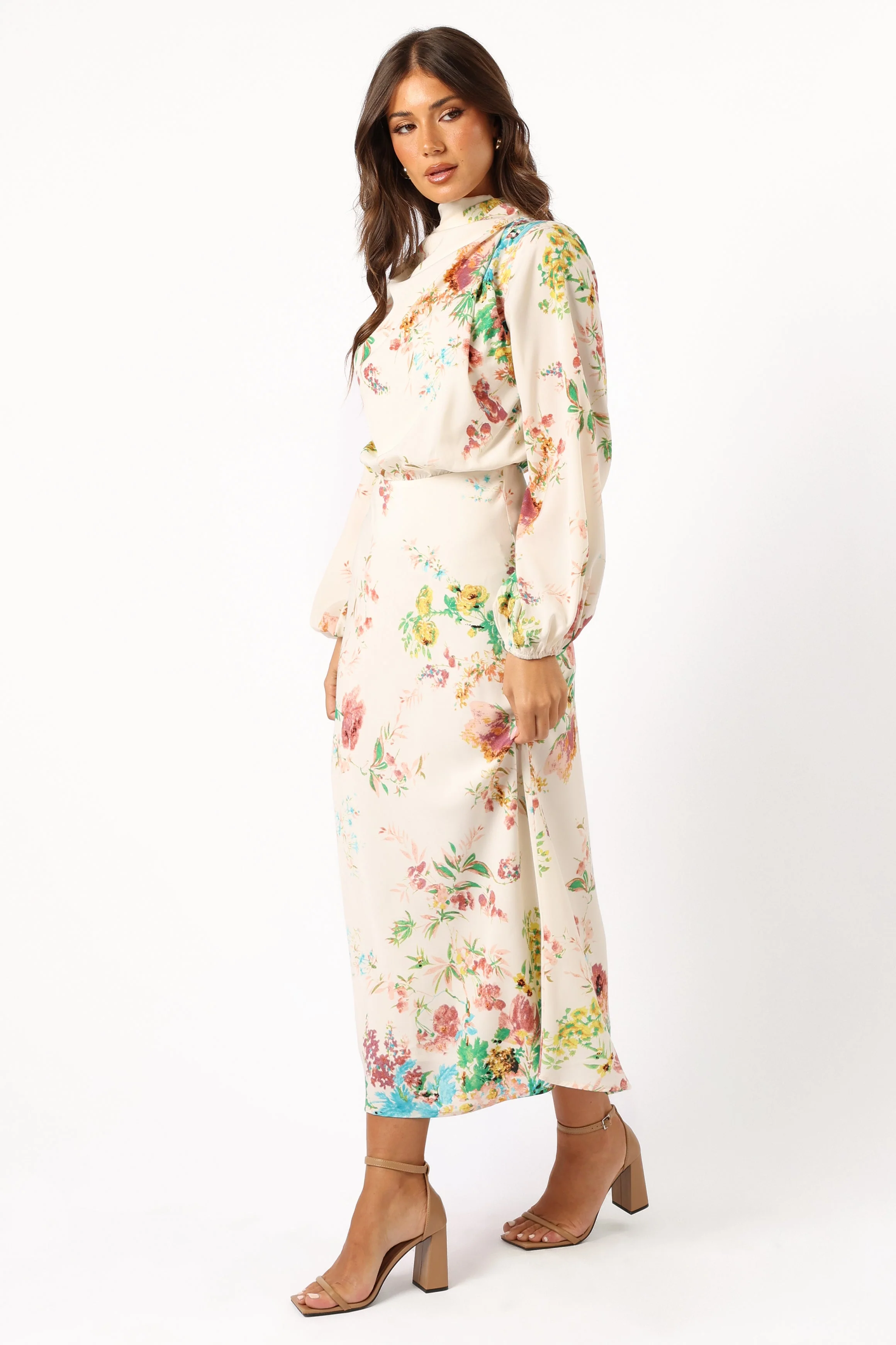 Sophia Long Sleeve Dress - White Floral - Image 5