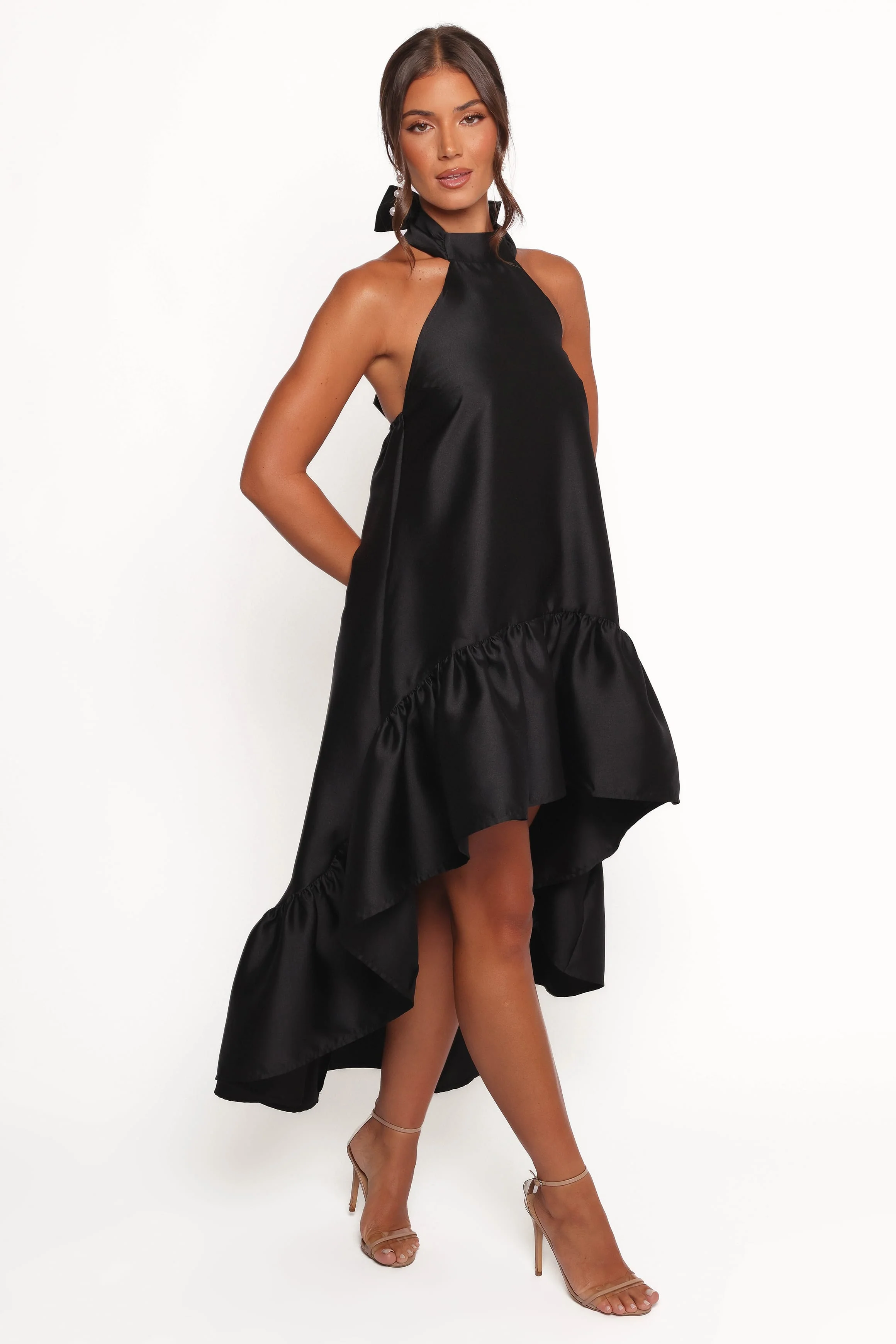 Soren Halterneck Midi Dress - Black - Image 6