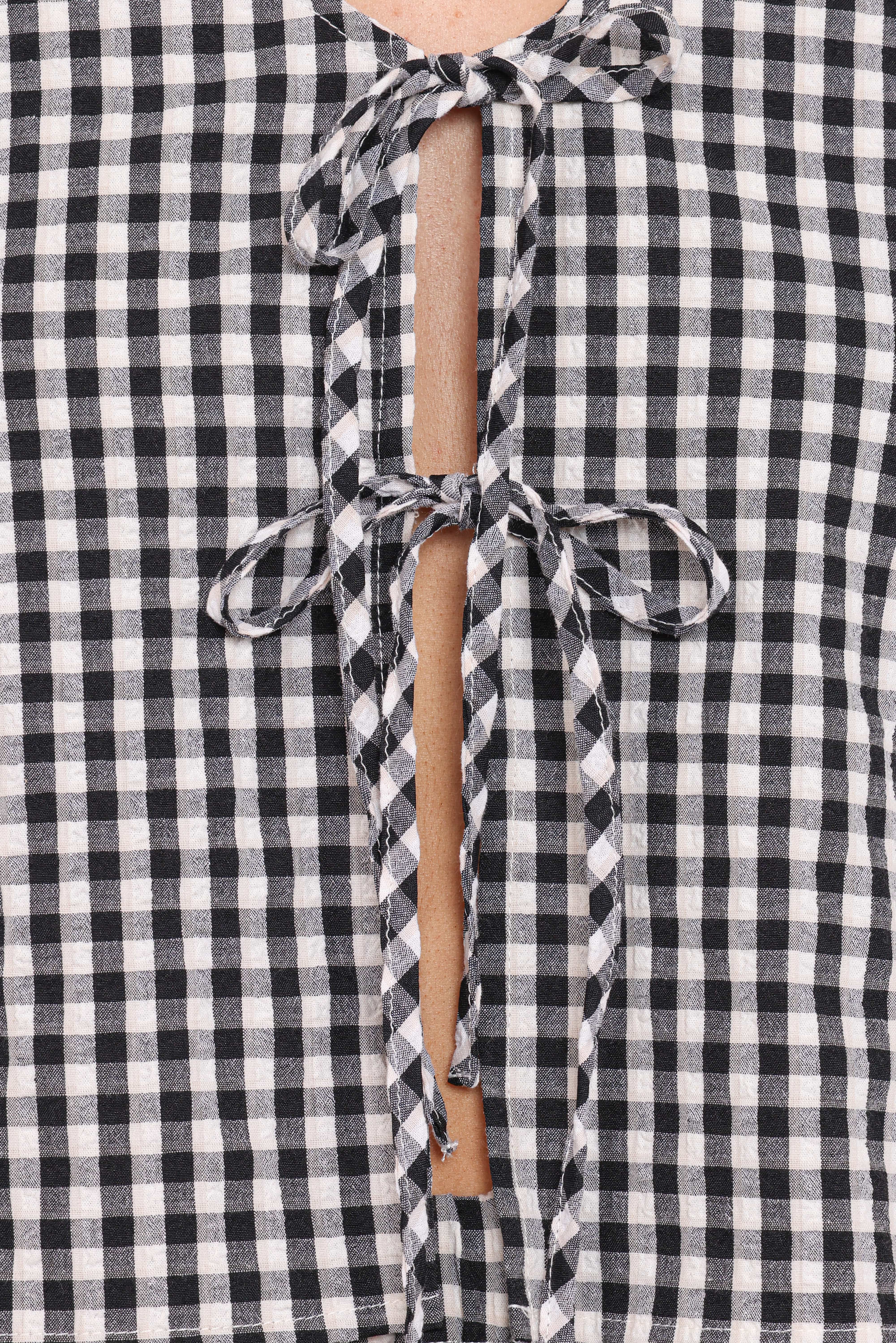 Stacy Short Set - Black Gingham - Image 8