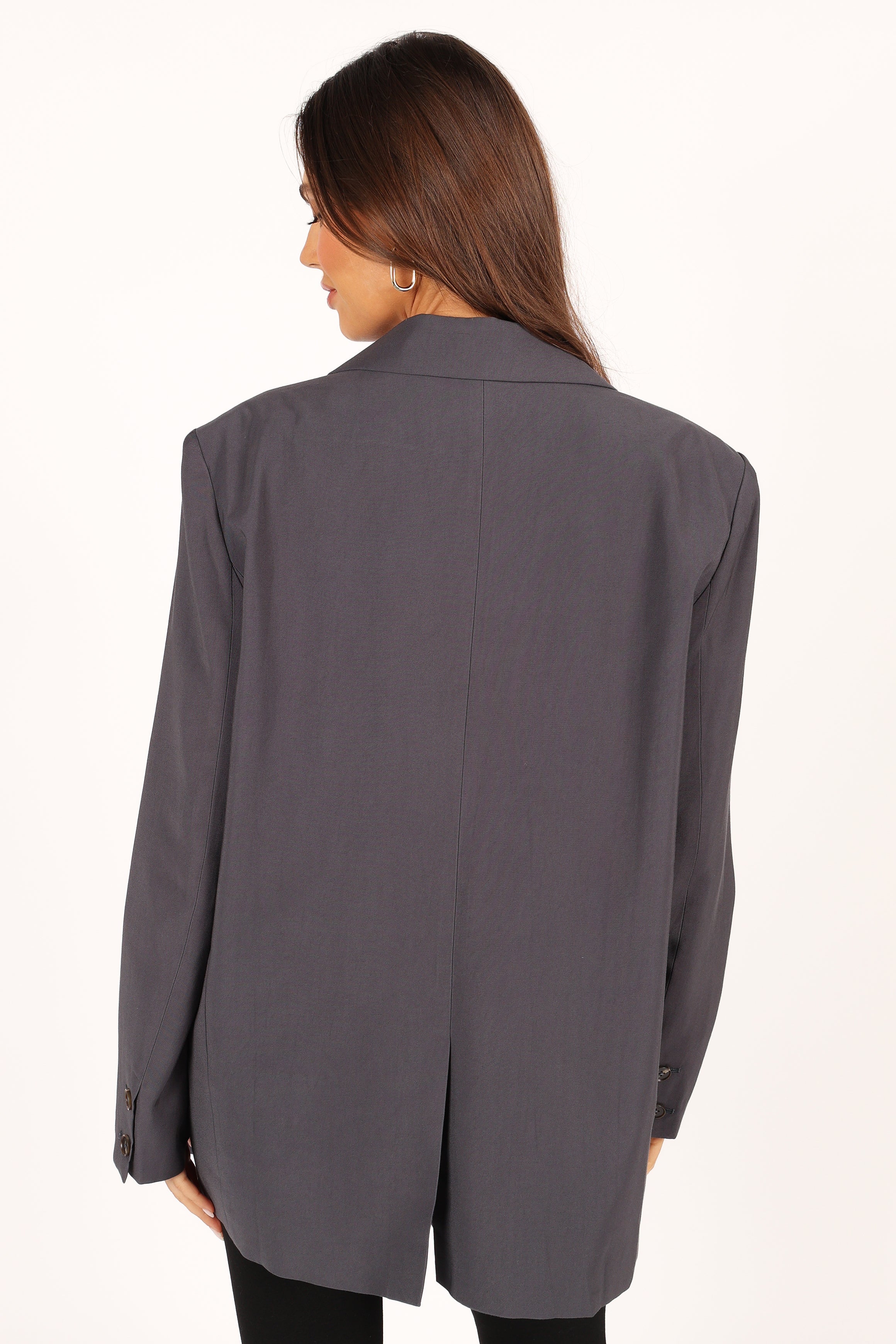 Stephanie Oversized Blazer - Charcoal - Image 4