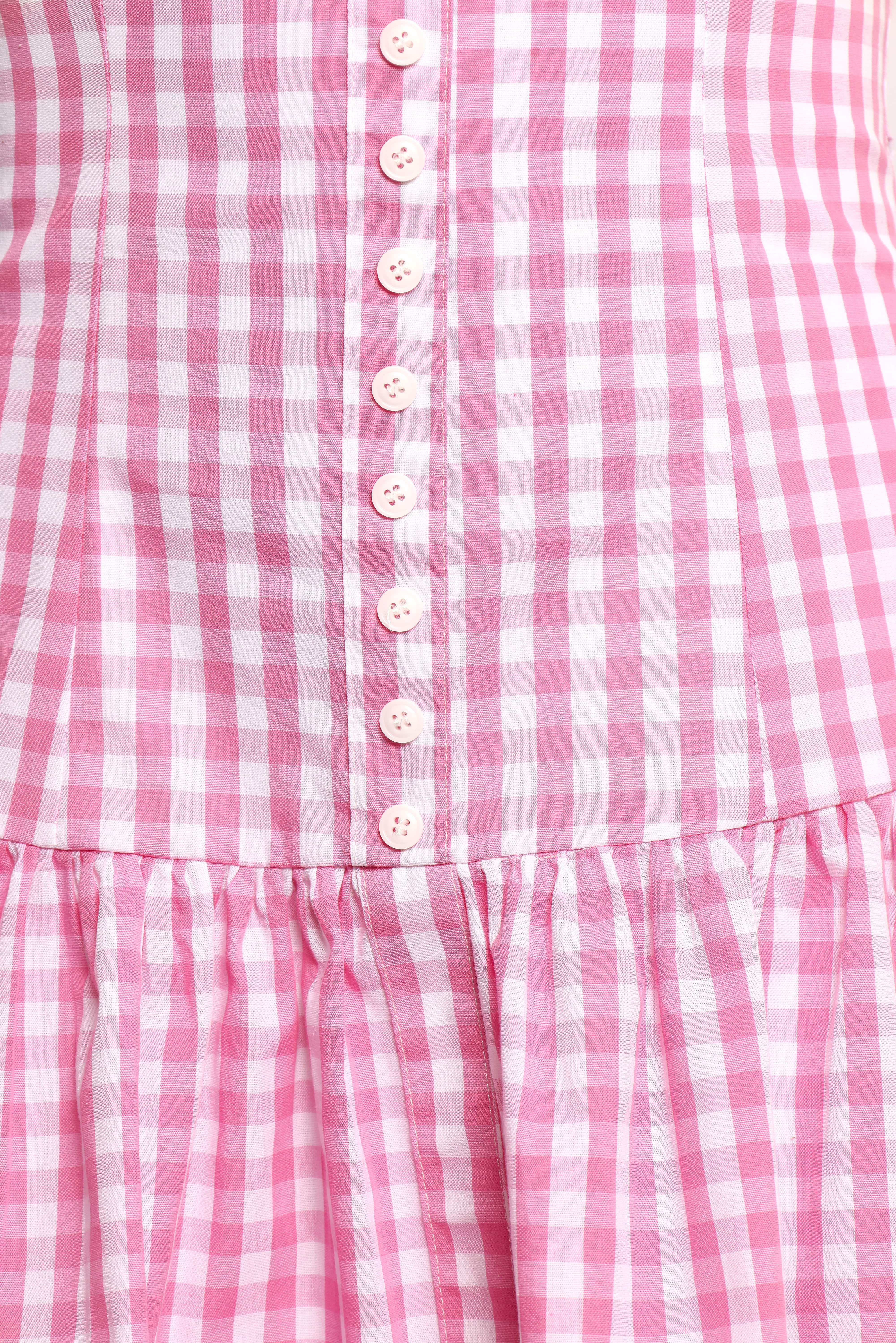 Sterling Mini Dress - Pink Check - Image 6
