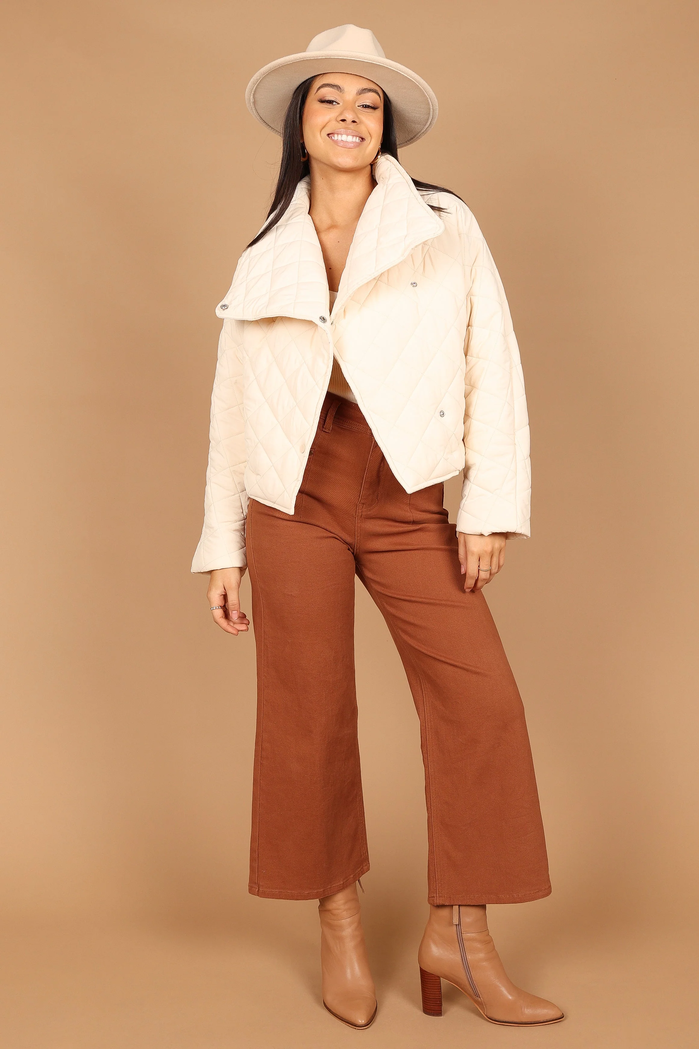 Susannah Quilted Jacket - Cream - Image 4