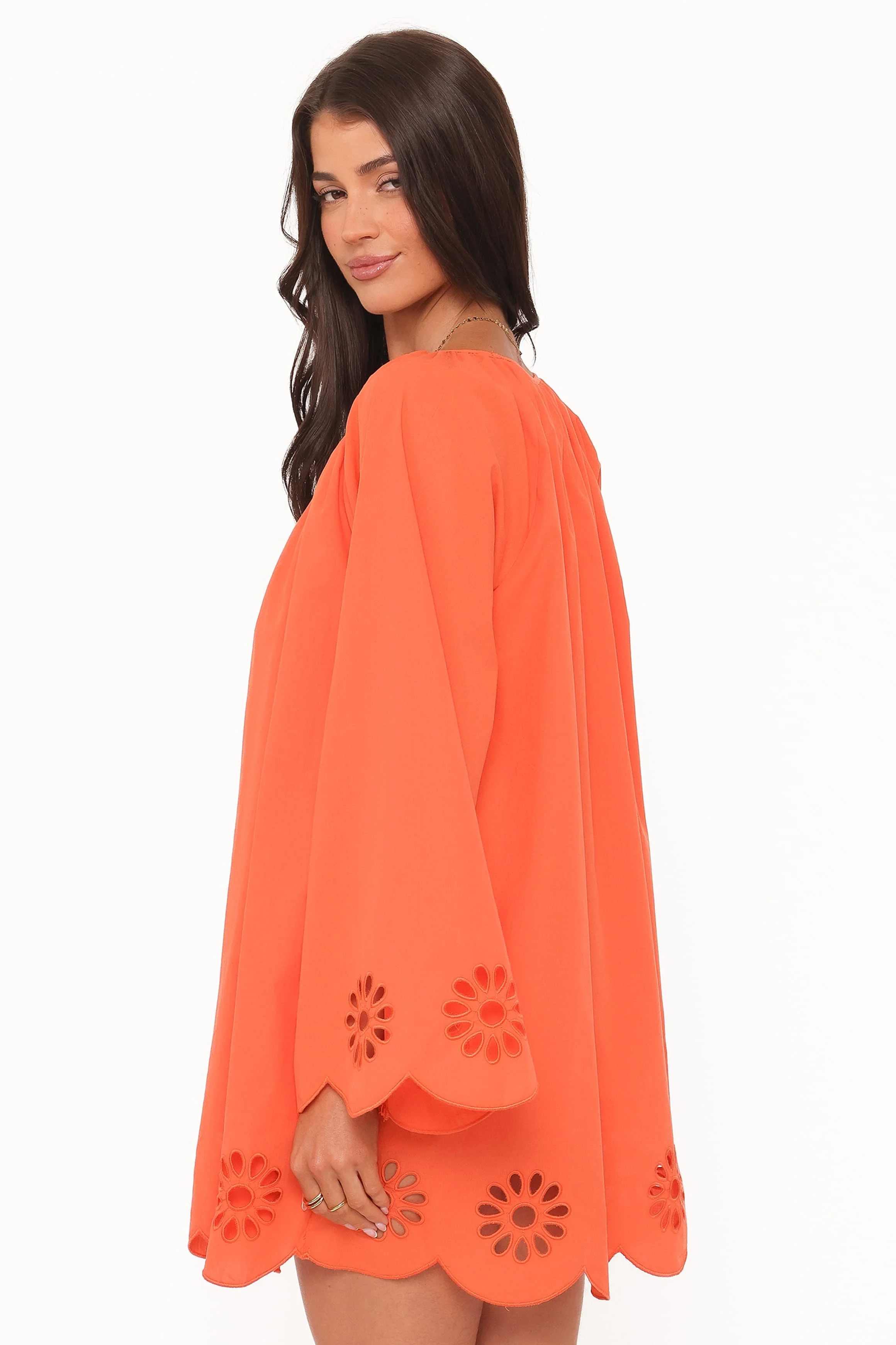 Tampa Long Sleeve Mini Dress - Orange - Image 5